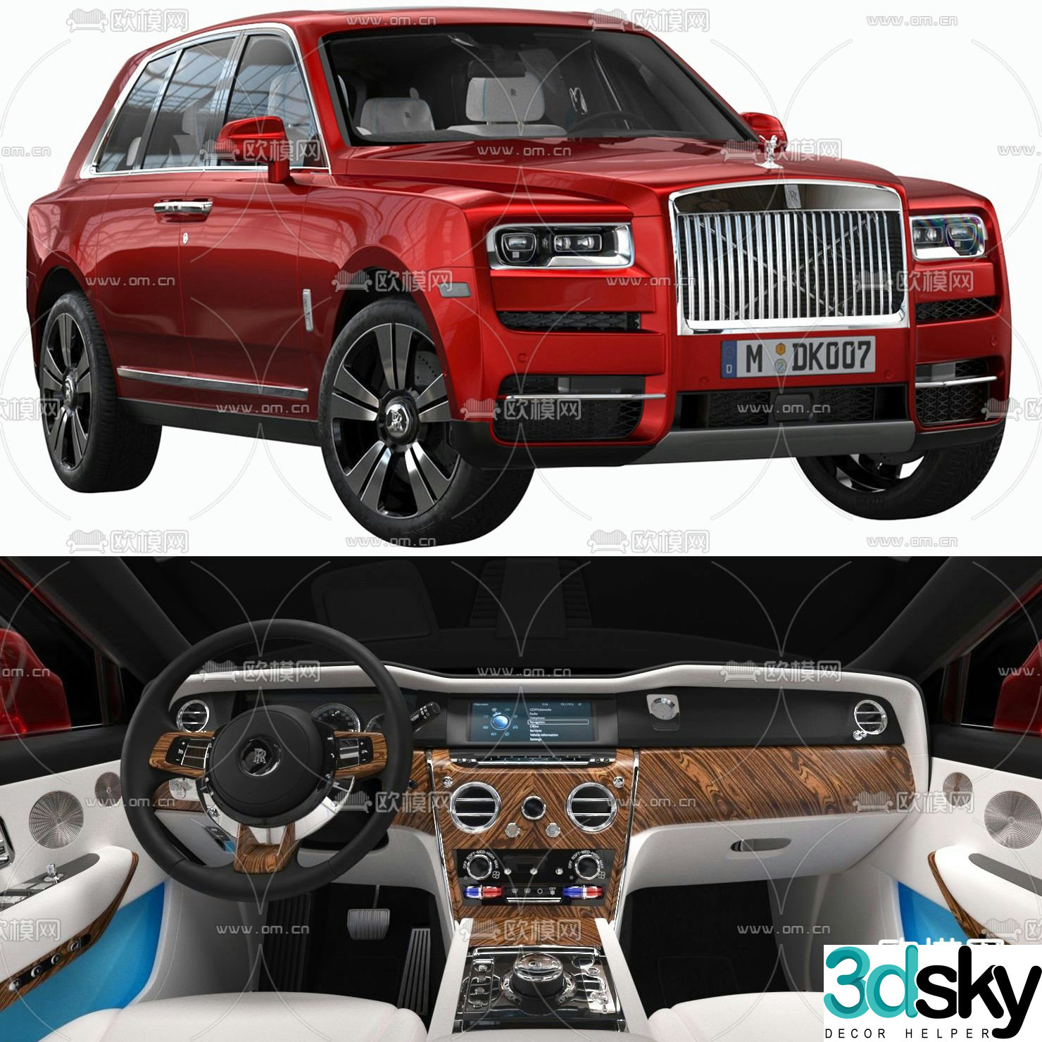 Modern Rolls Royce Cullinan car 3d model