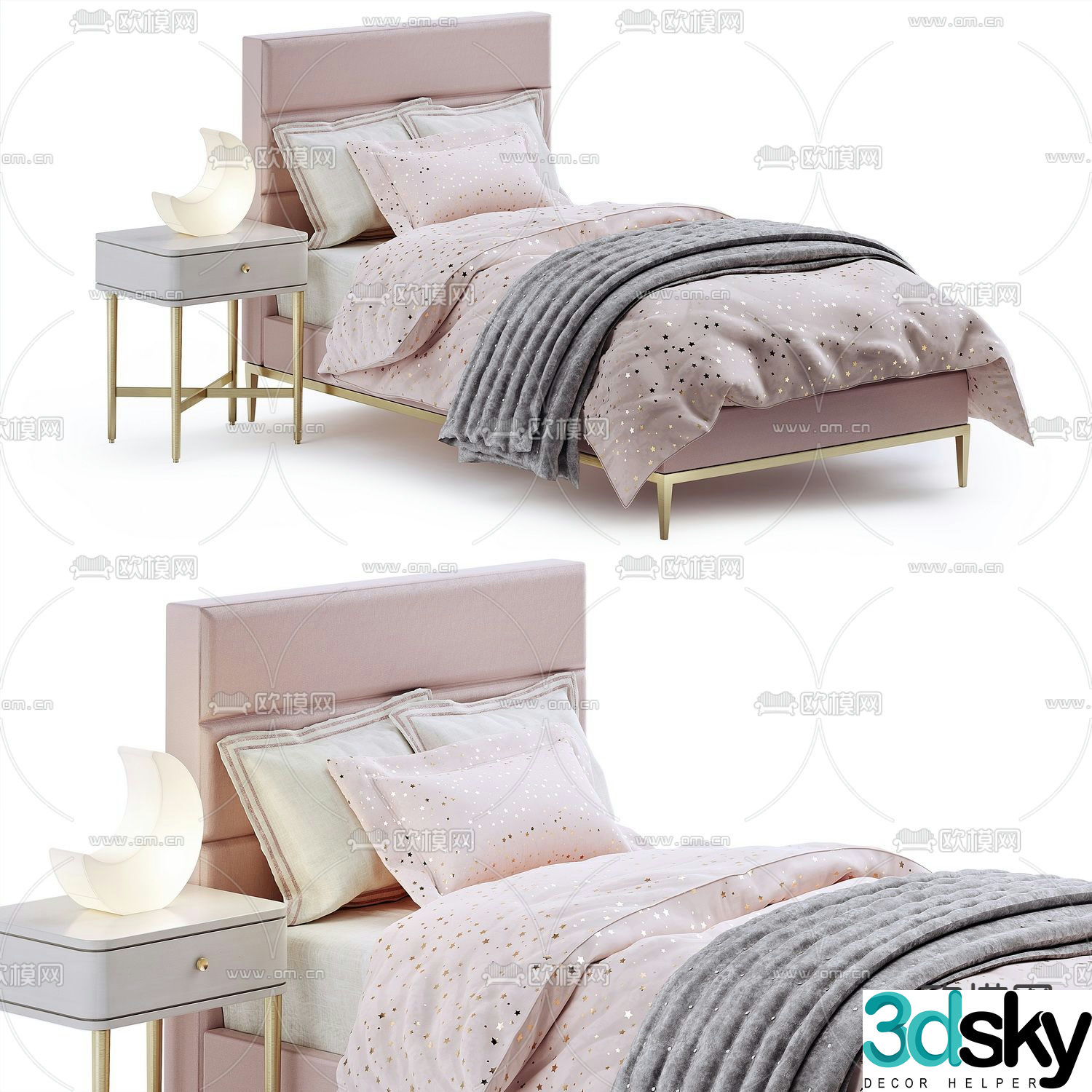 Modern children’s bed 3d model