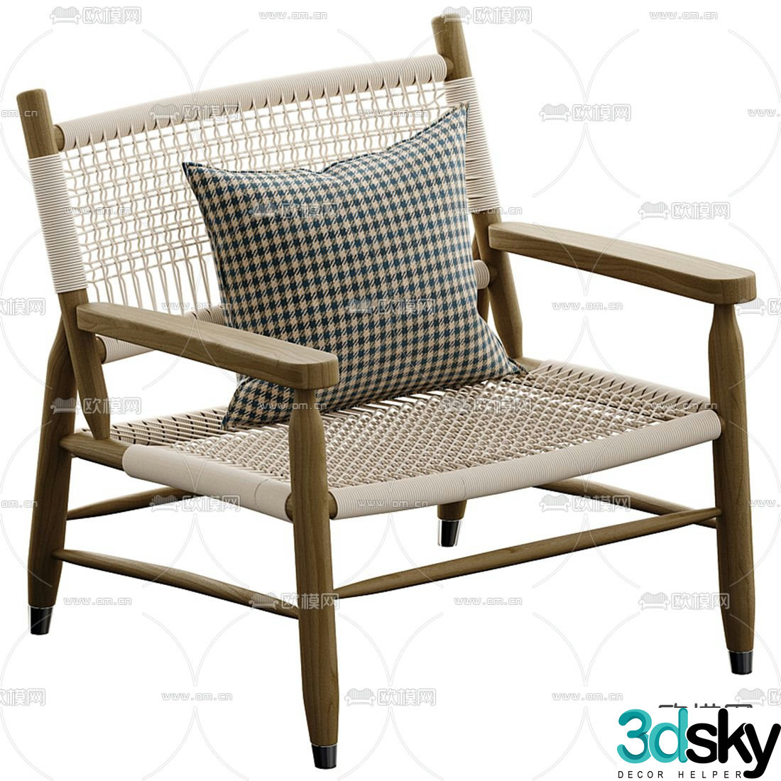 Flexform woven lounge chair 3d model