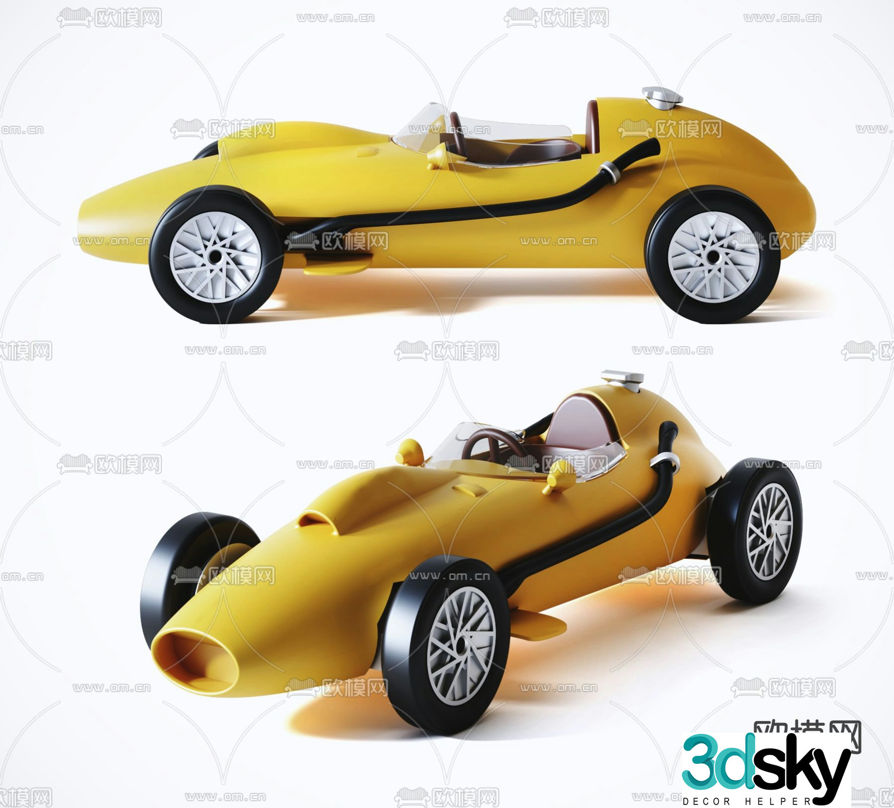 Modern toy car 3d model