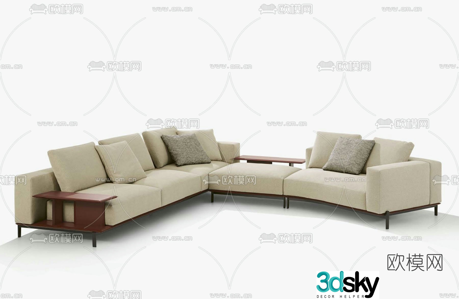 poliform corner sofa 3d model