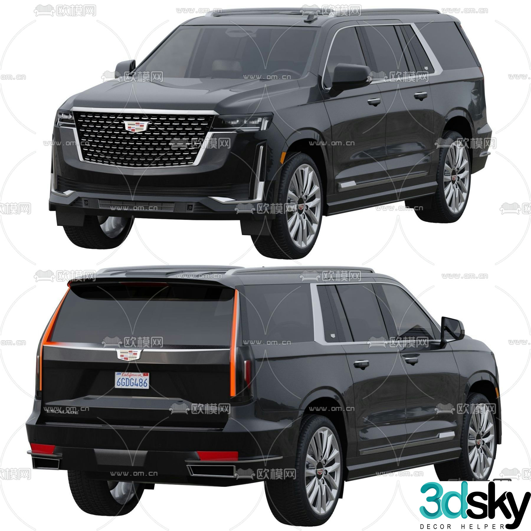cadillac kai off road vehicle 3d model