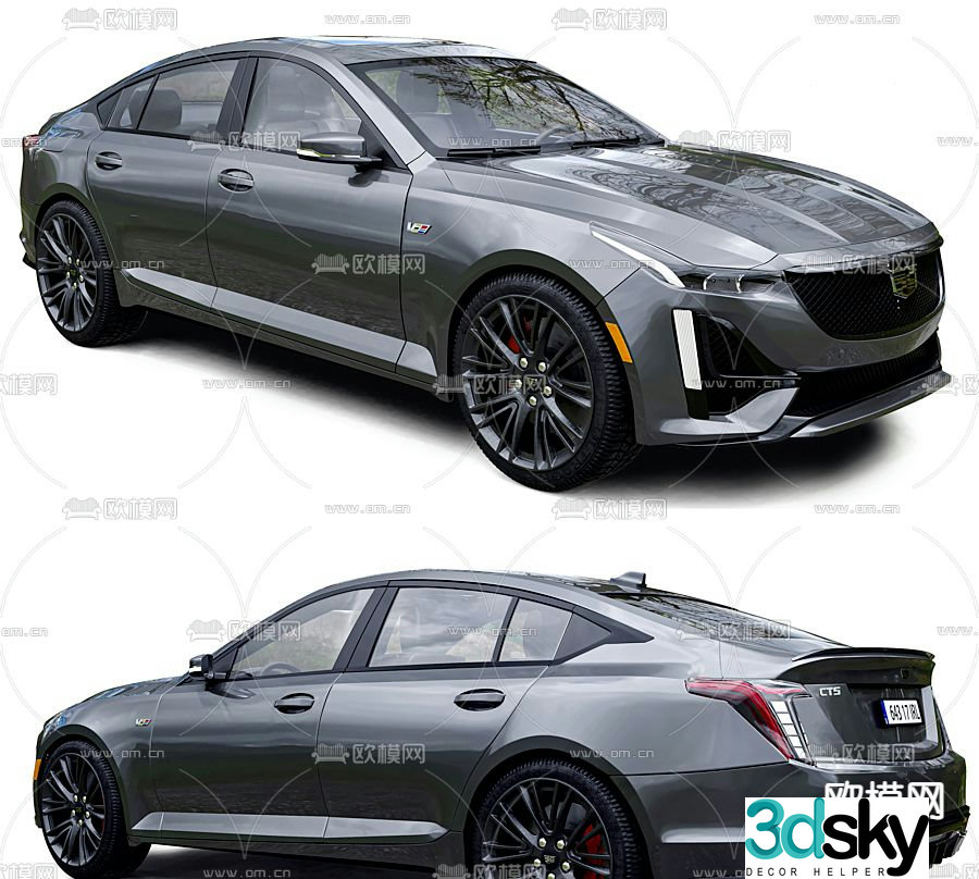 modern cadillac car sedan private car 3d model