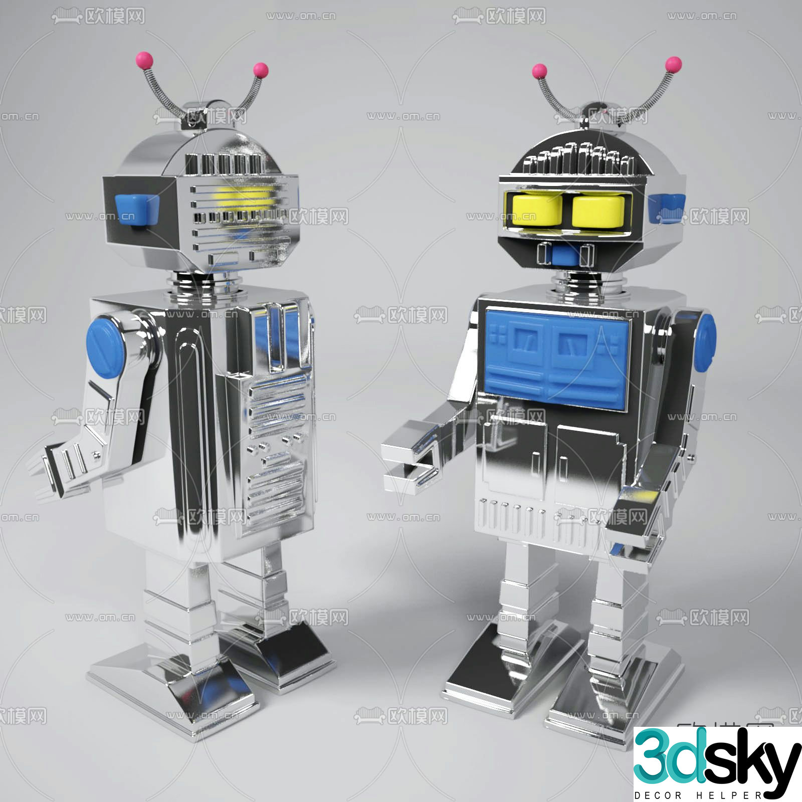 Industrial style robot toy 3d model