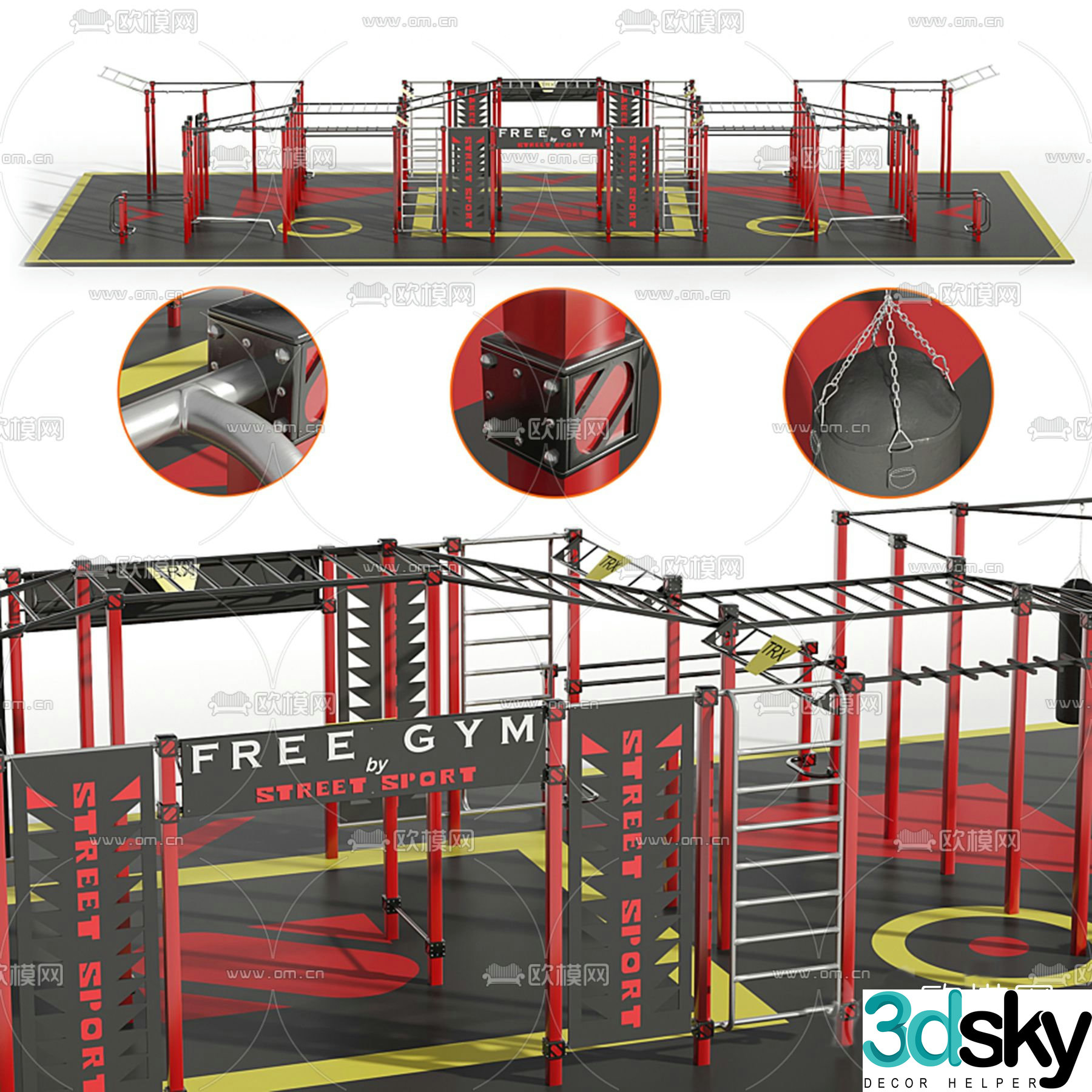 Sports equipment 3d model