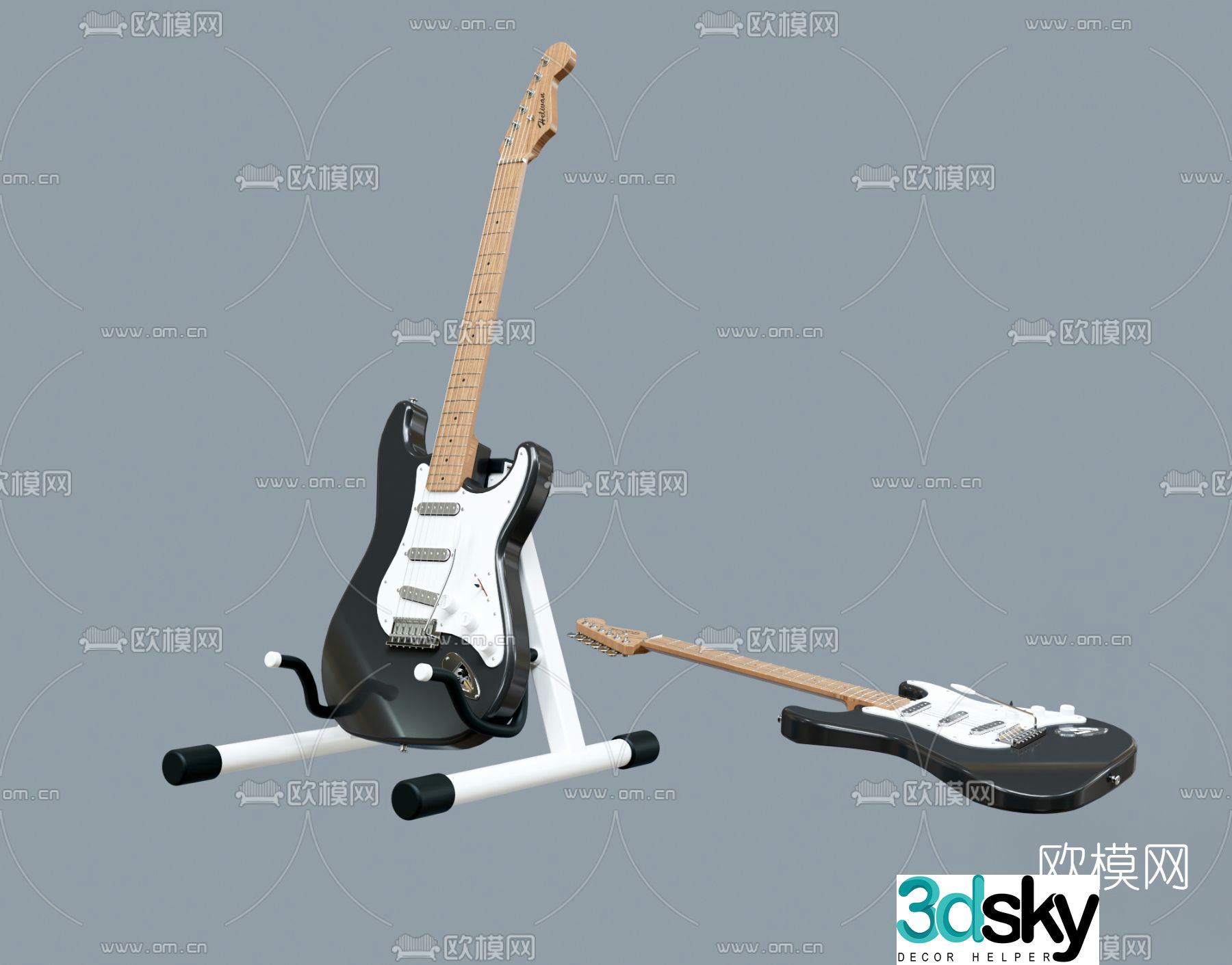 electric guitar 3d model