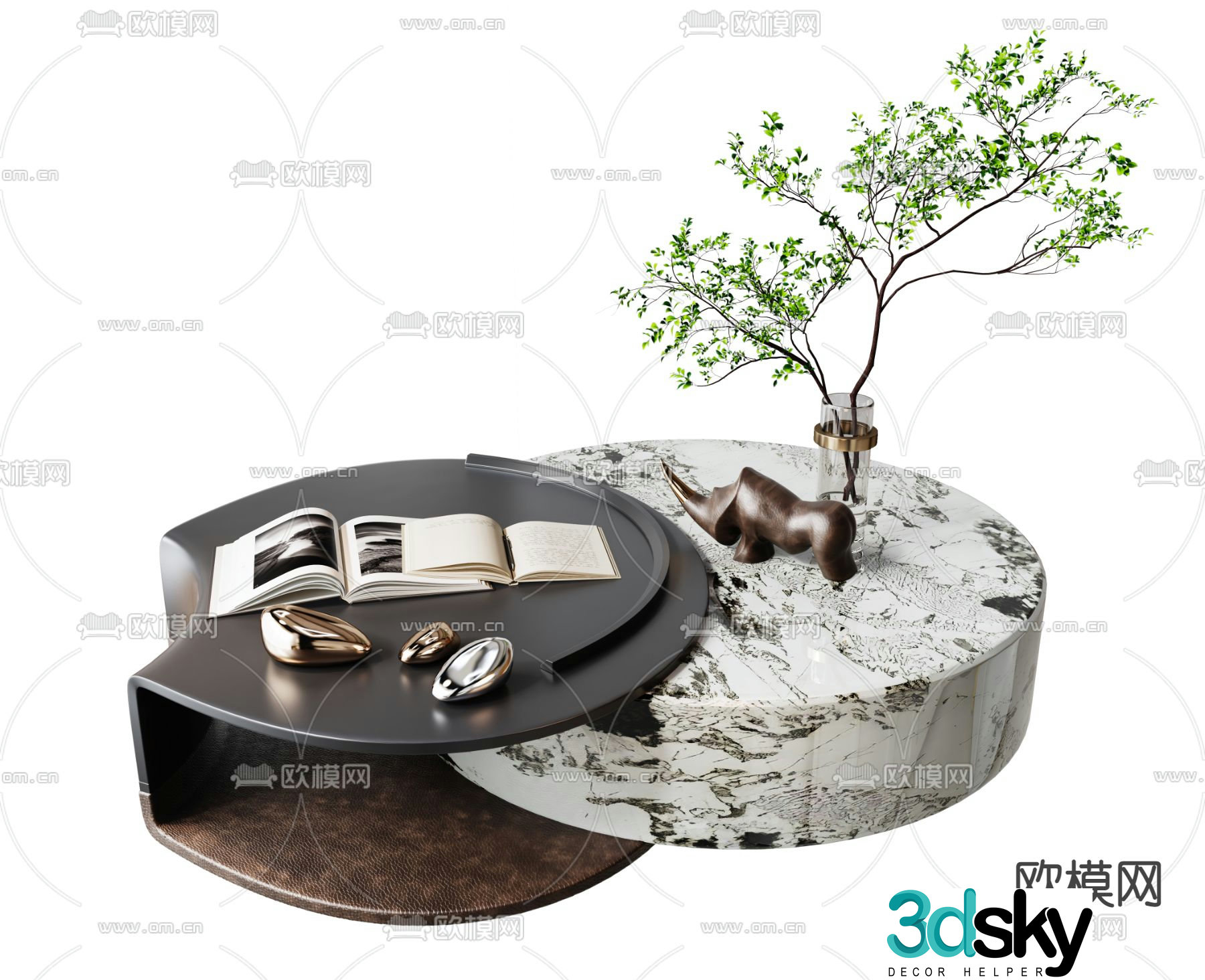MISSANA round coffee table 3d model