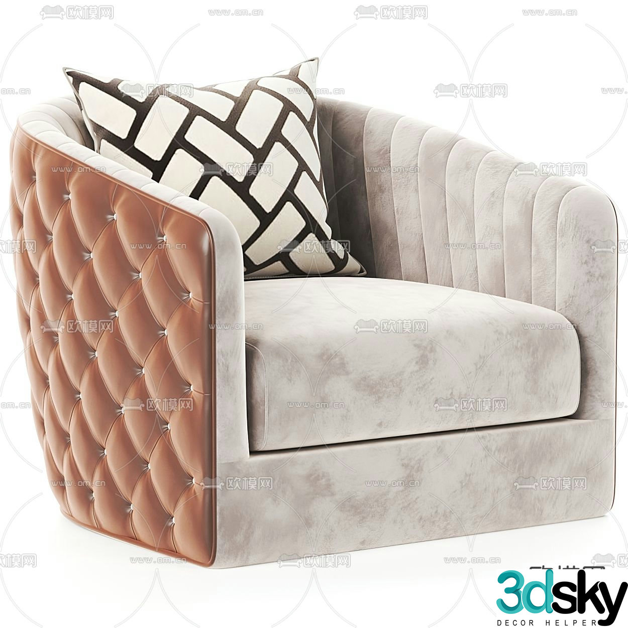 FLEXFORM single sofa leisure sofa 3d model