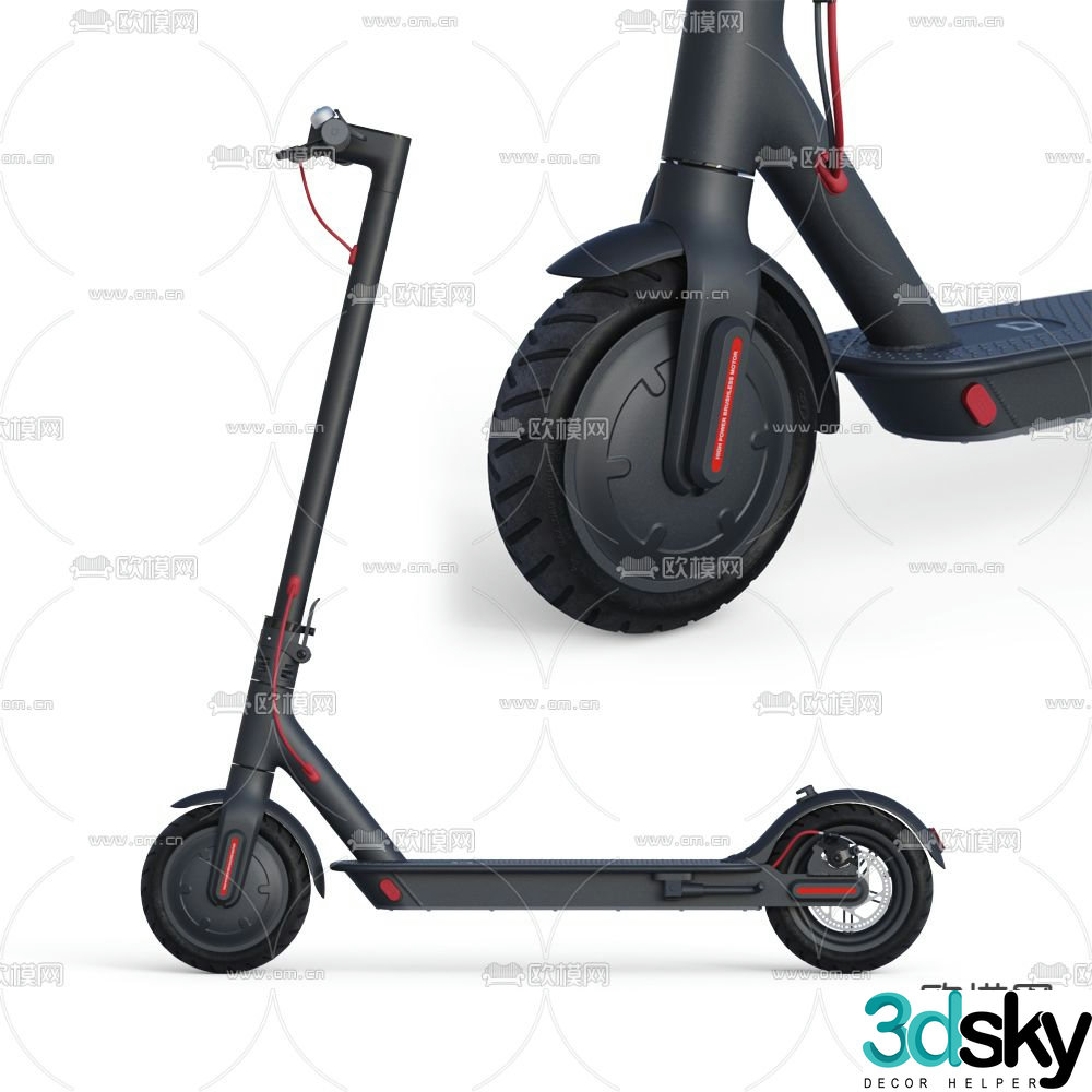 Xiaomi electric scooter 3d model