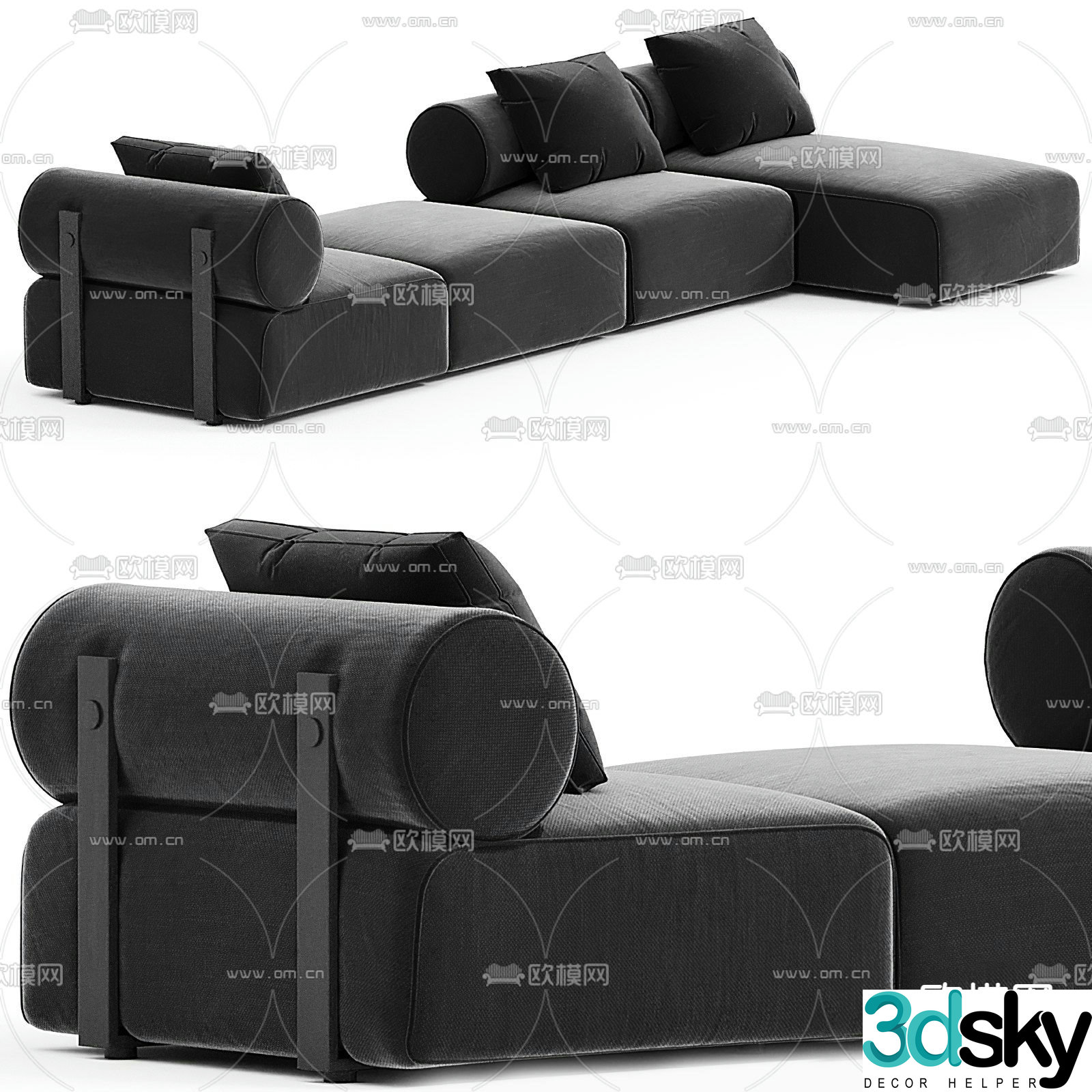 MISSANA modern corner sofa 3d model