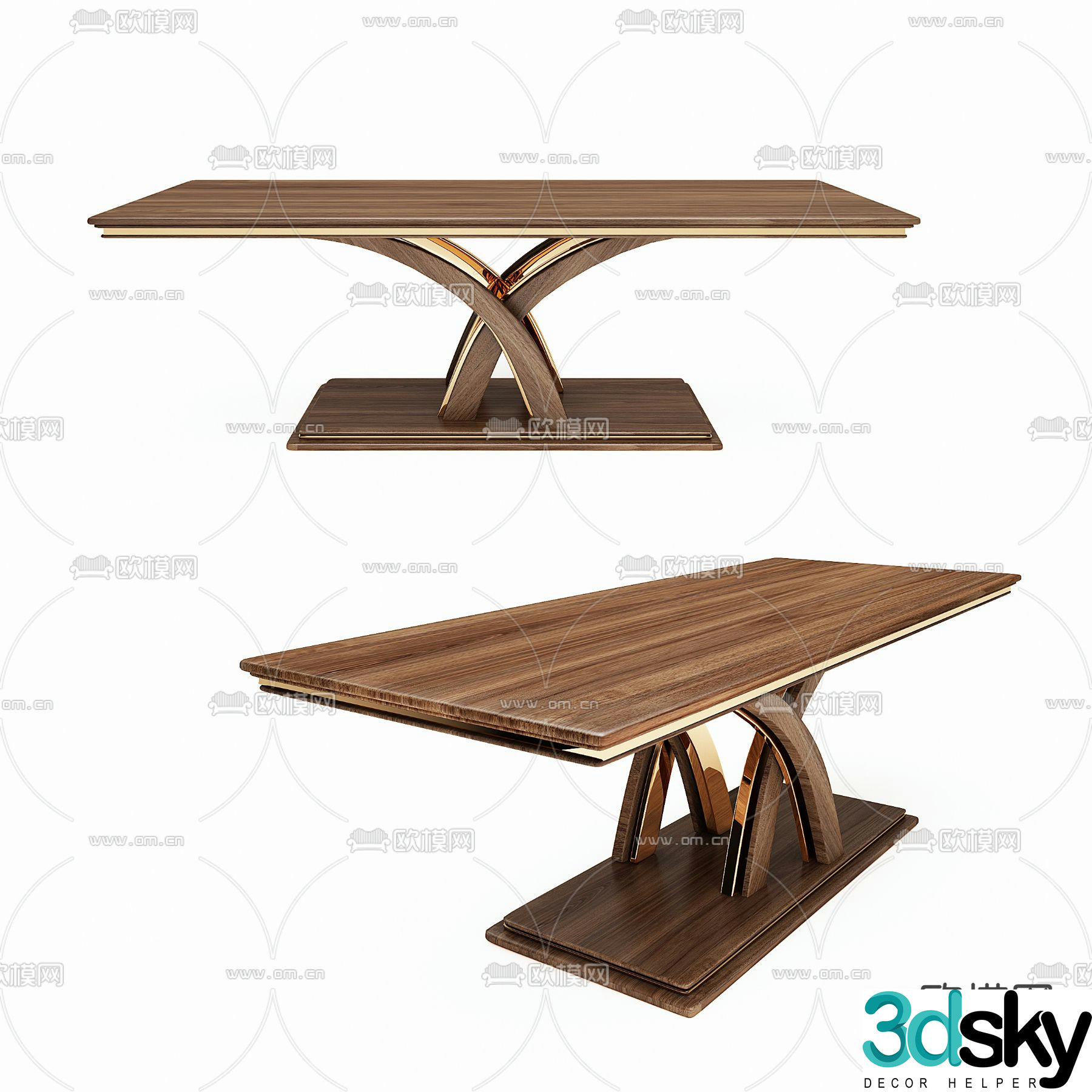 Cattelan Italia modern light luxury bar dining table 3D model