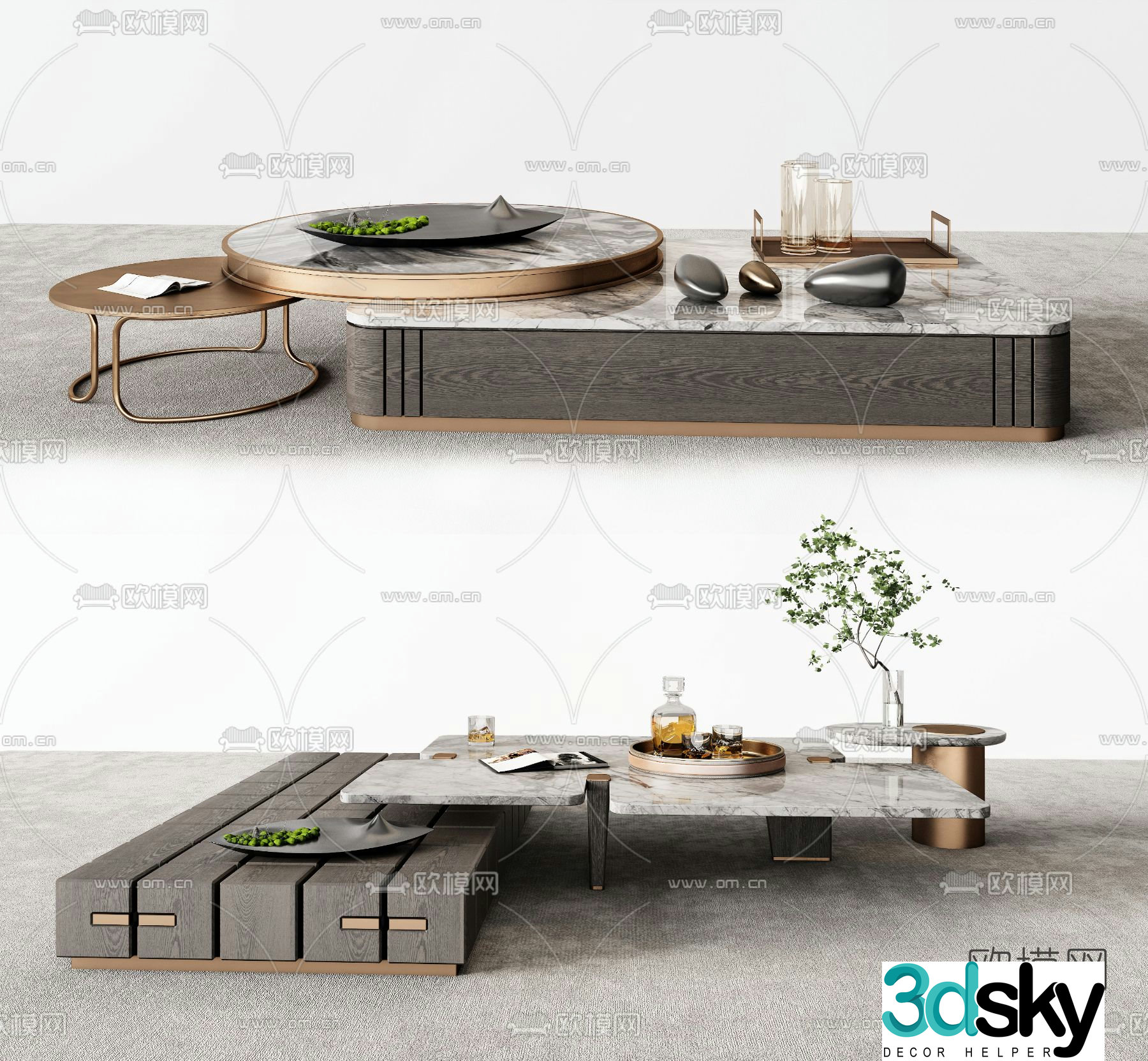 Minotti coffee table 3d model