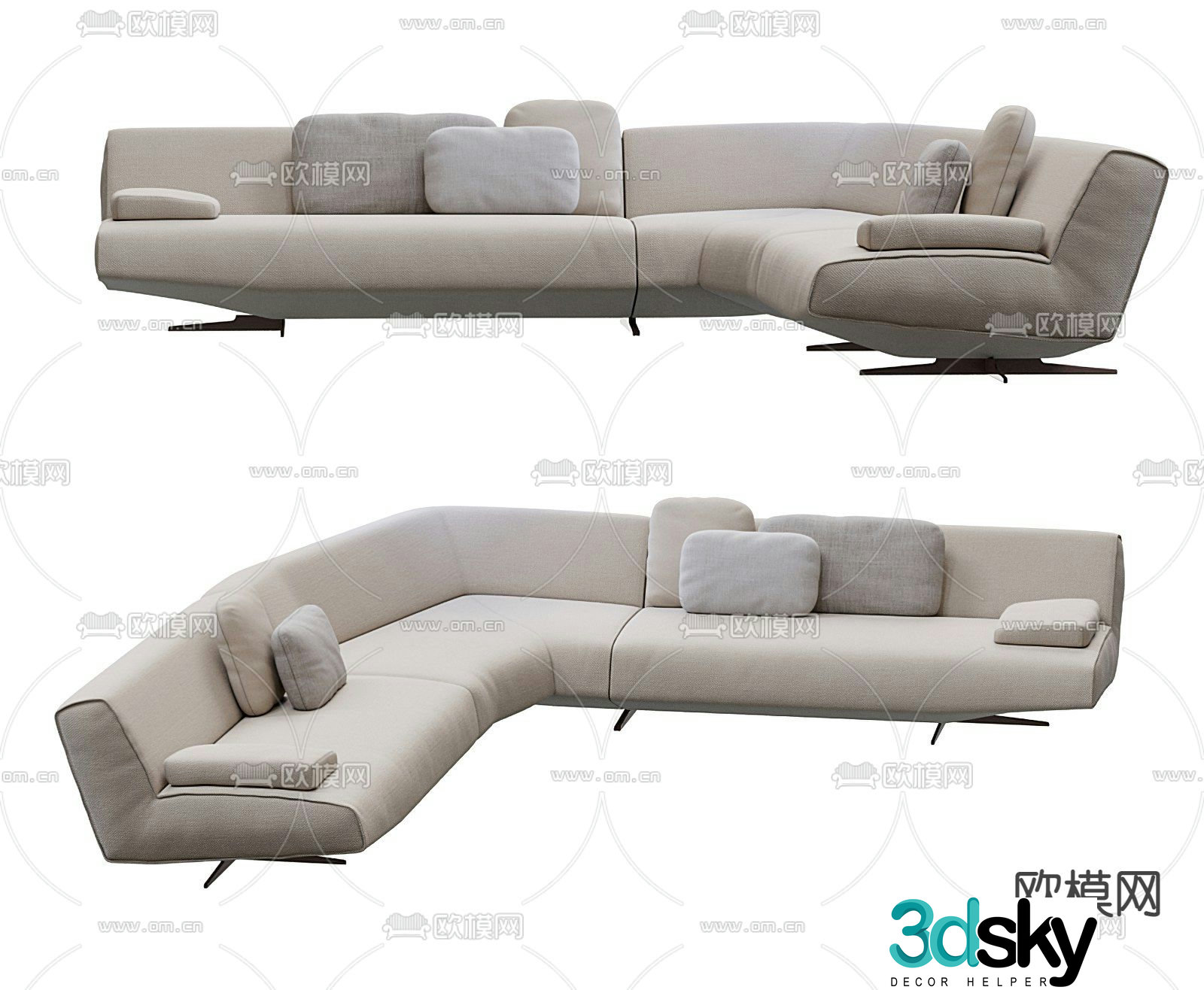 MISSANA modern corner sofa 3d model