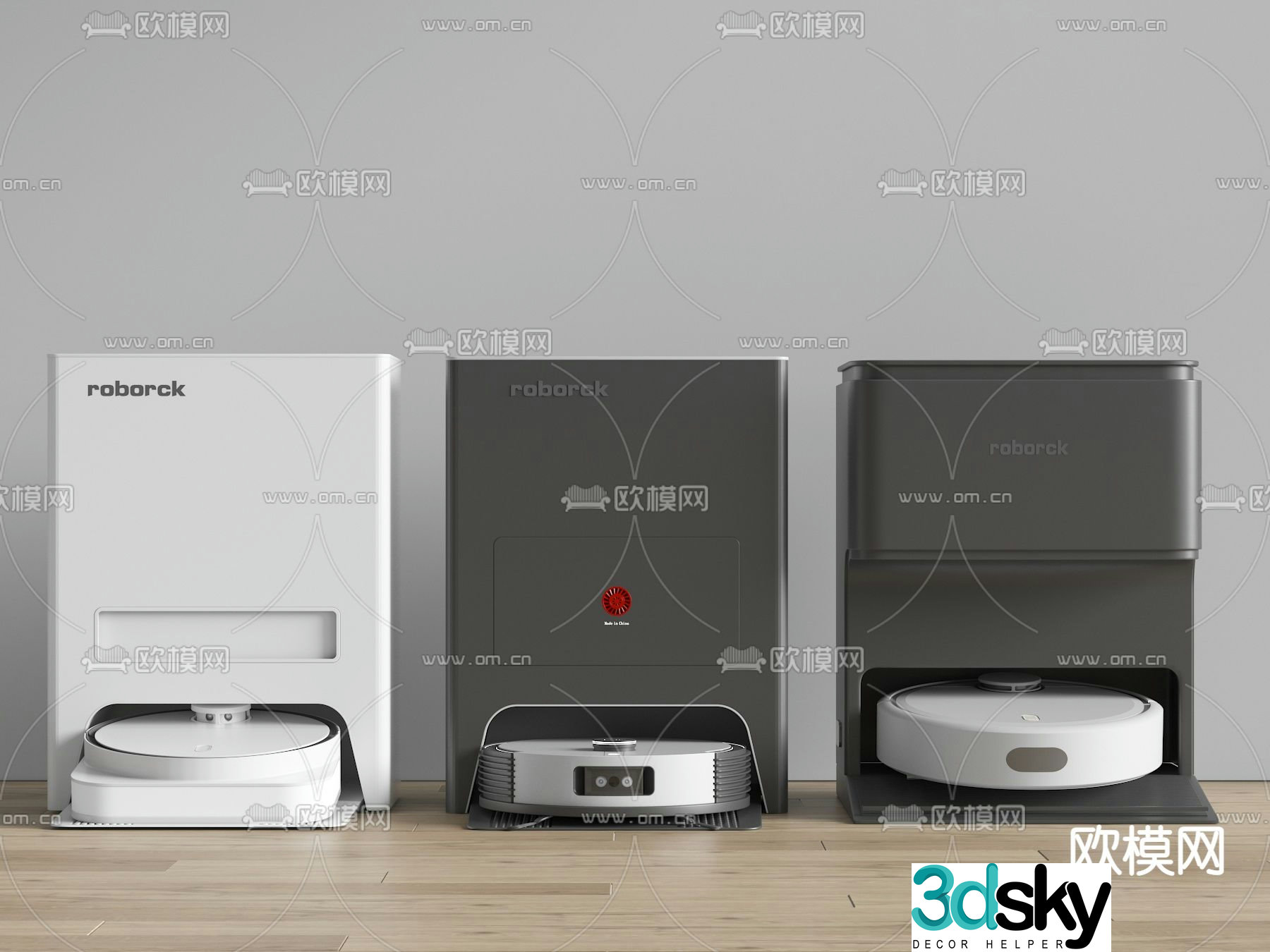 Modern sweeping robot sweeper 3d model