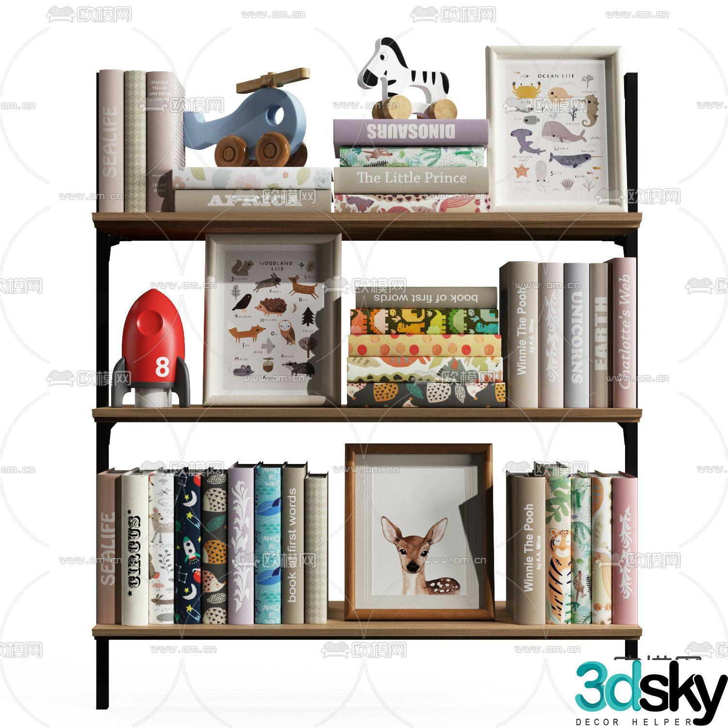 Modern children’s book 3d model
