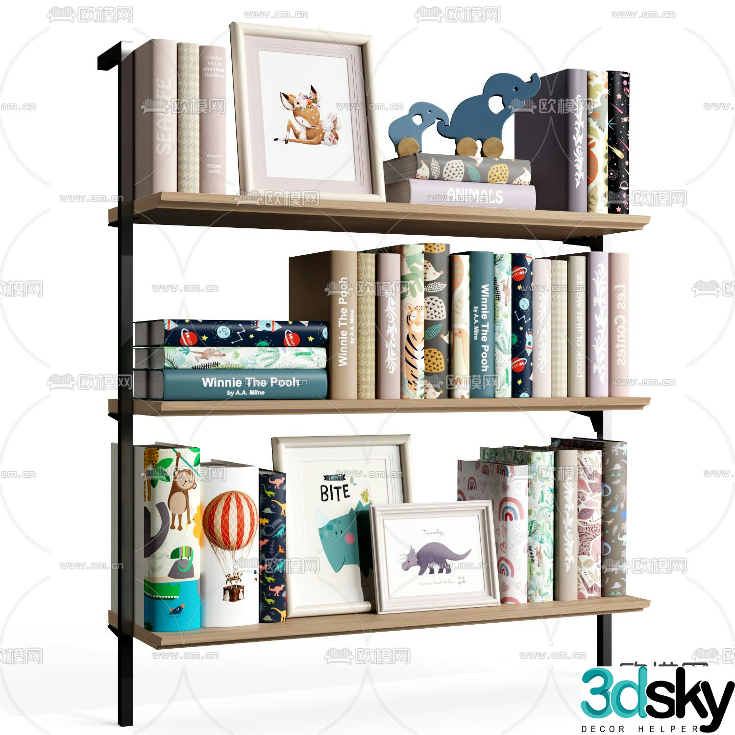 Modern children’s book 3d model