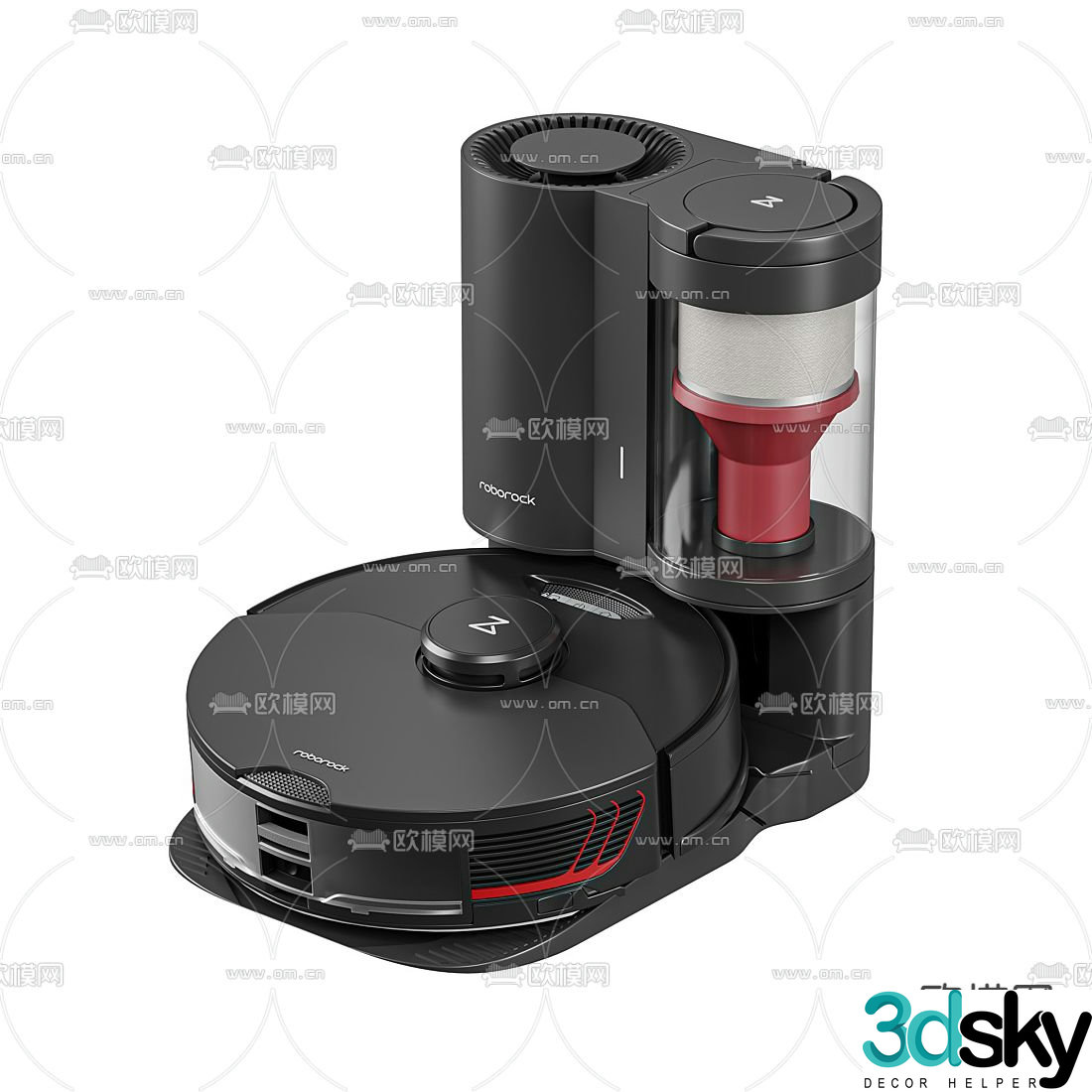 Modern sweeping robot 3d model