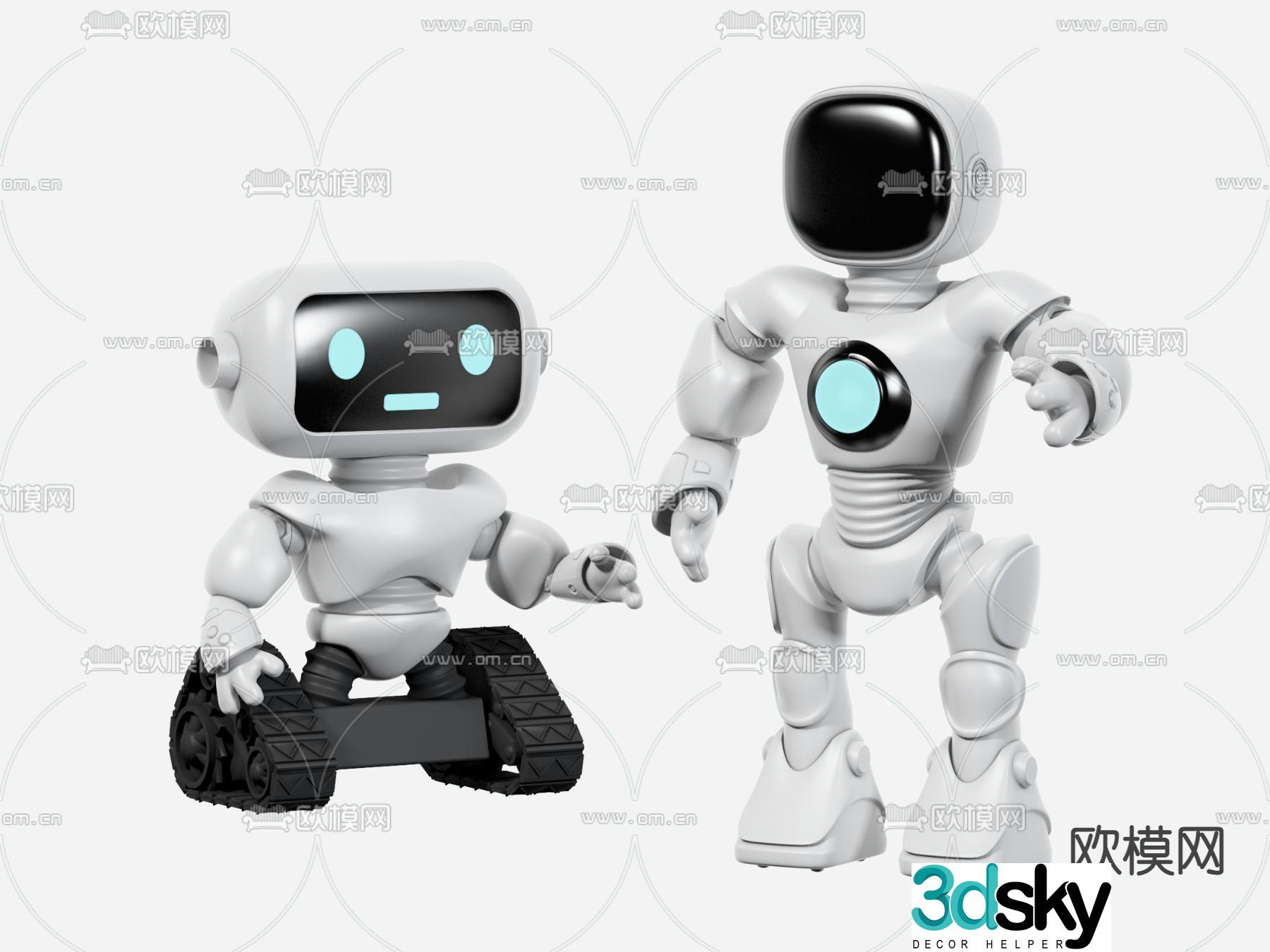Exhibition Hall Intelligent Robot 3D Model