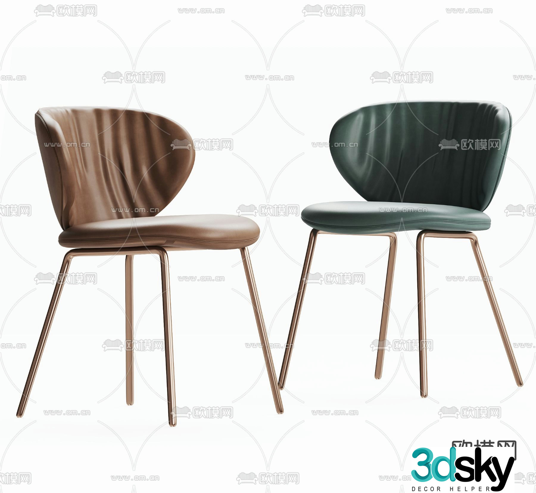 pertica leisure chair 3d model