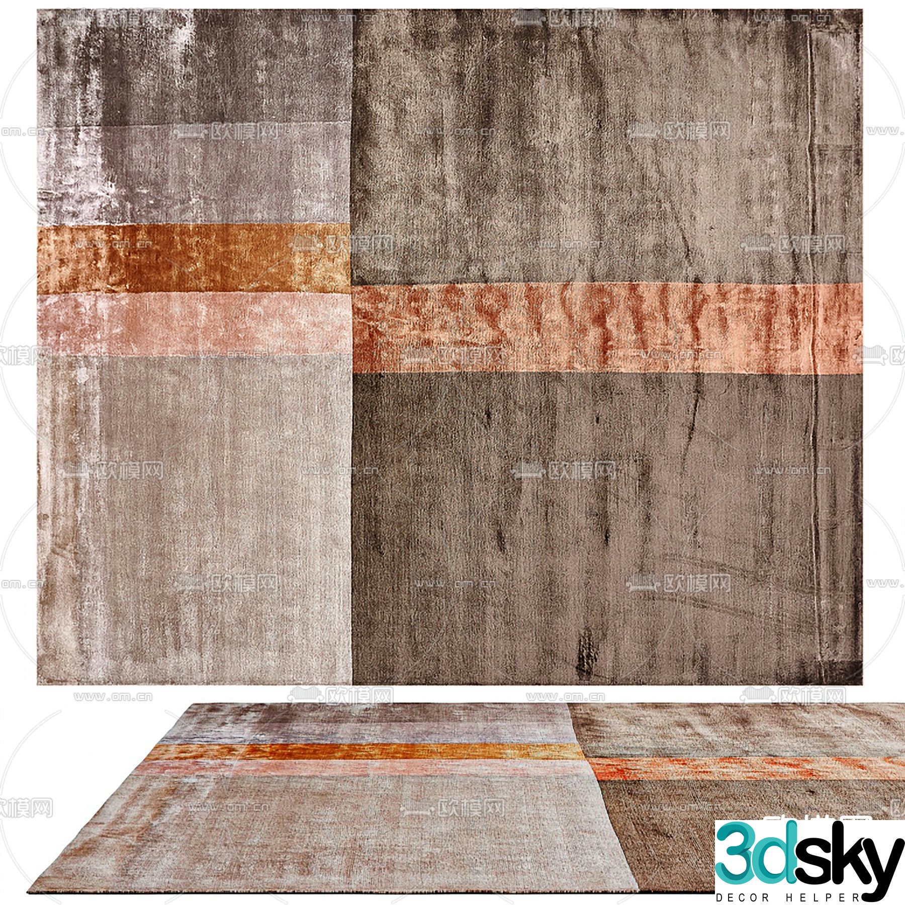 FLOS brown carpet 3d model