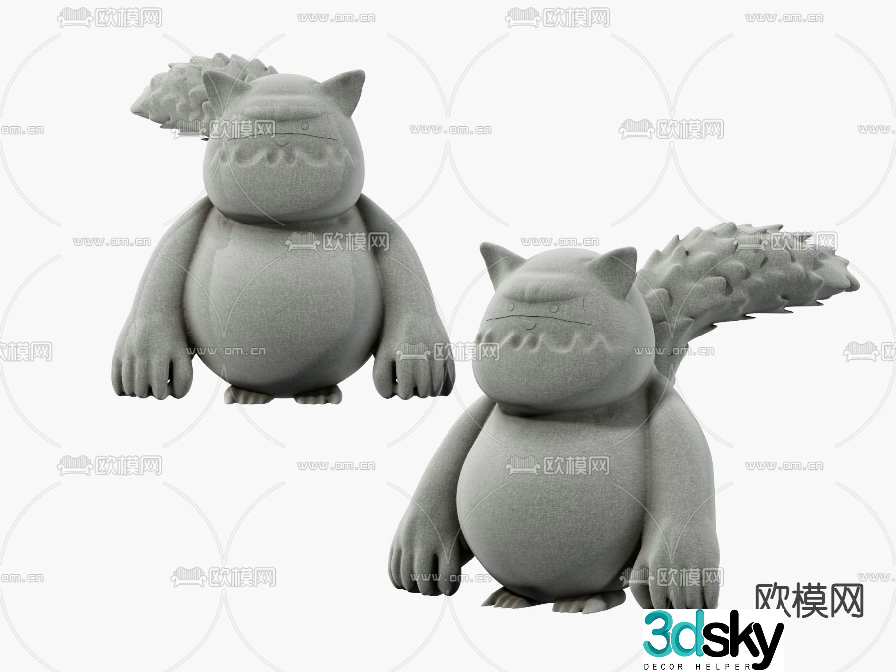 Modern cartoon toy figurine 3d model