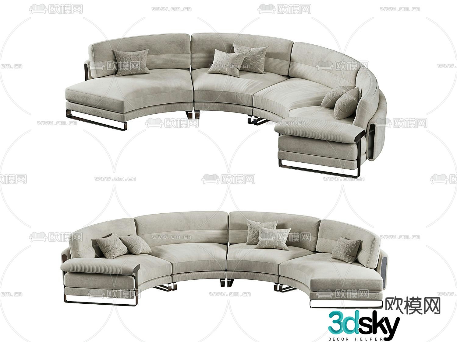 FLEXFORM curved sofa 3d model