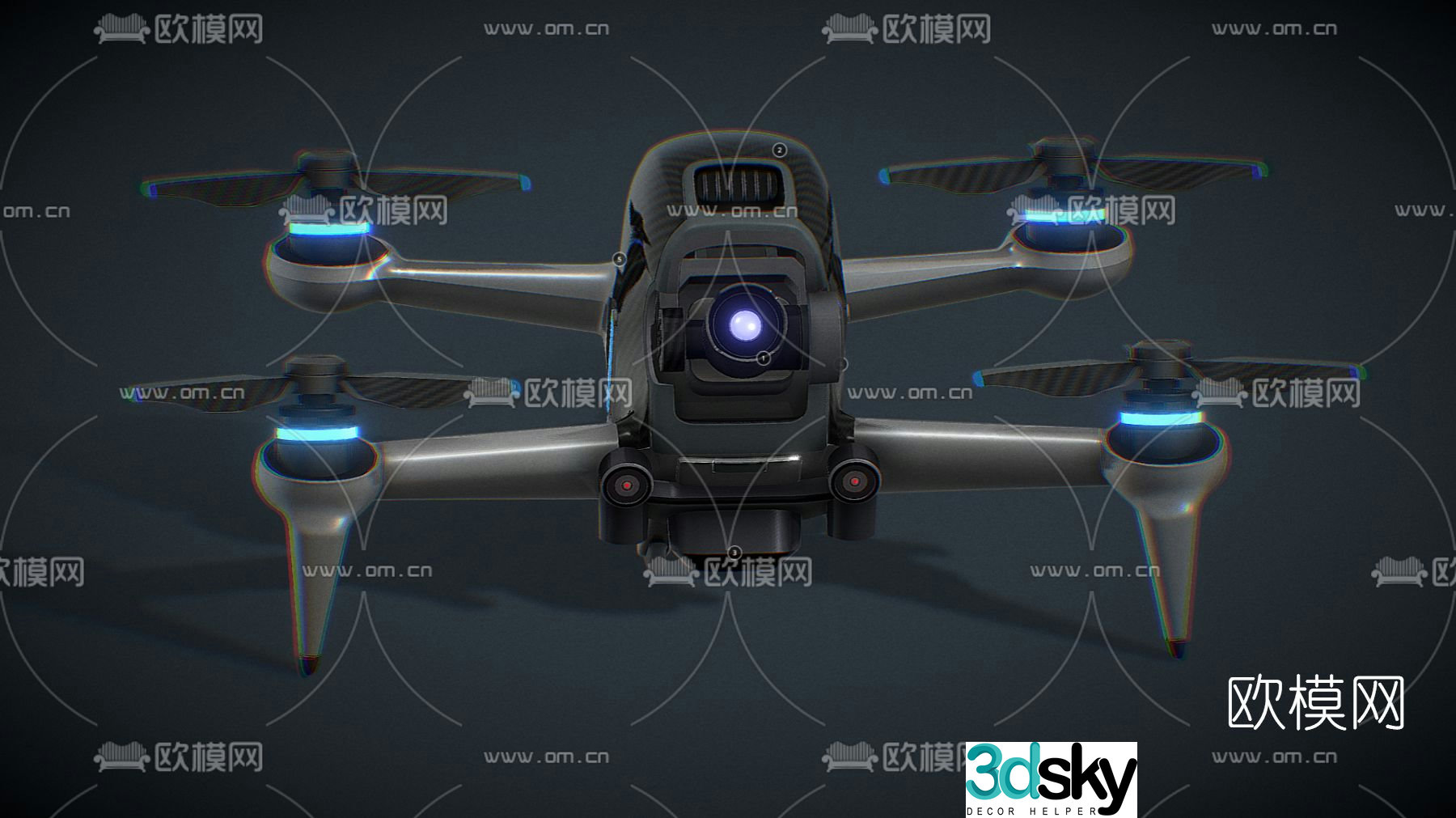 Modern drone 3d model