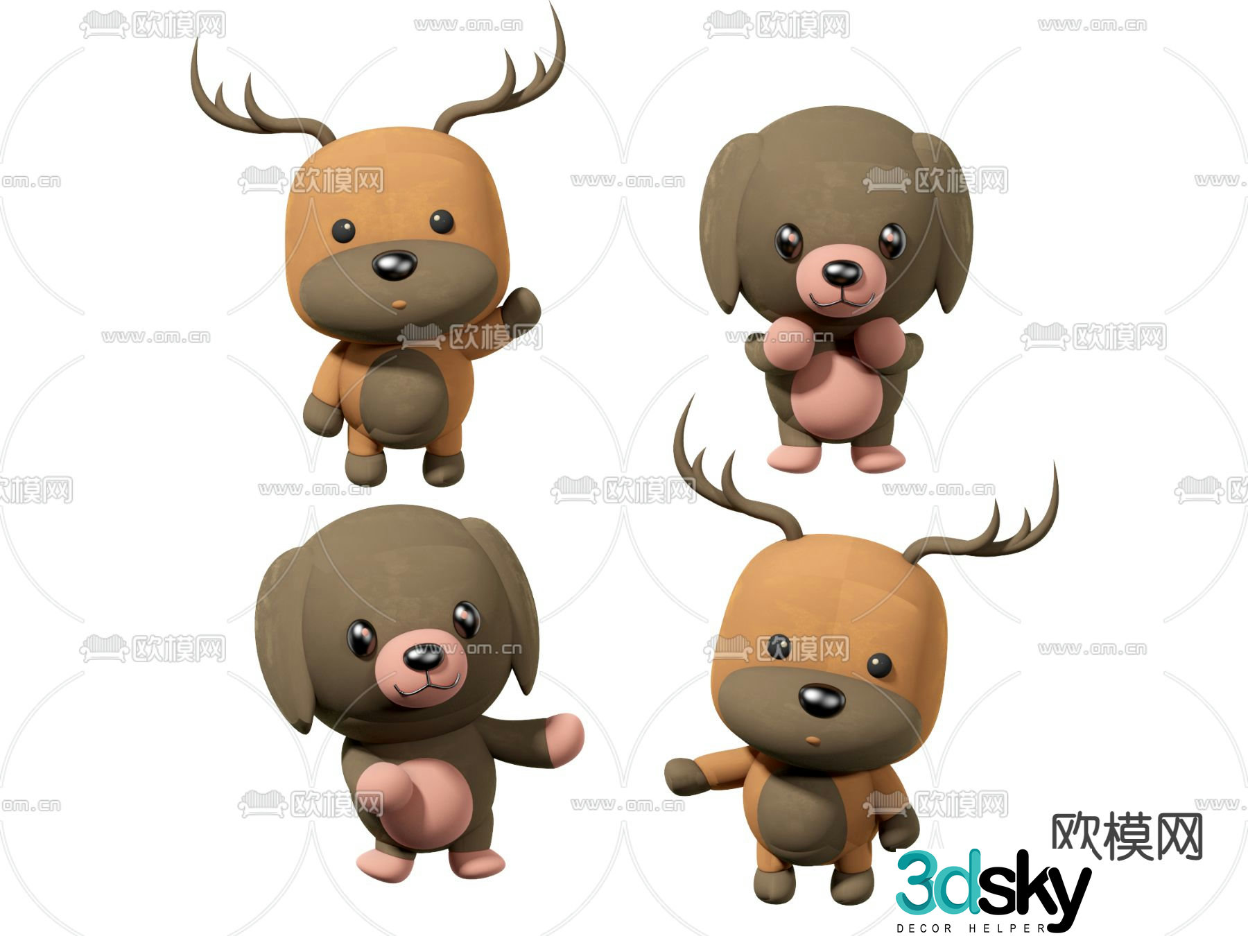 Plush toy doll 3d model