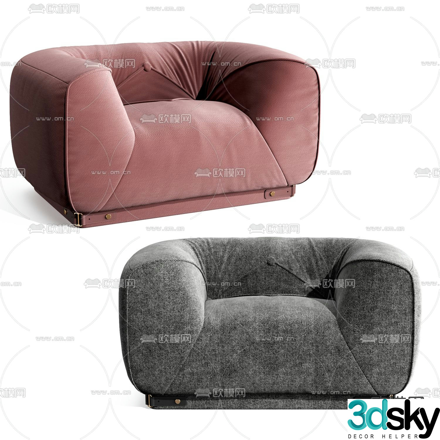 Natuzzi lounge sofa 3d model