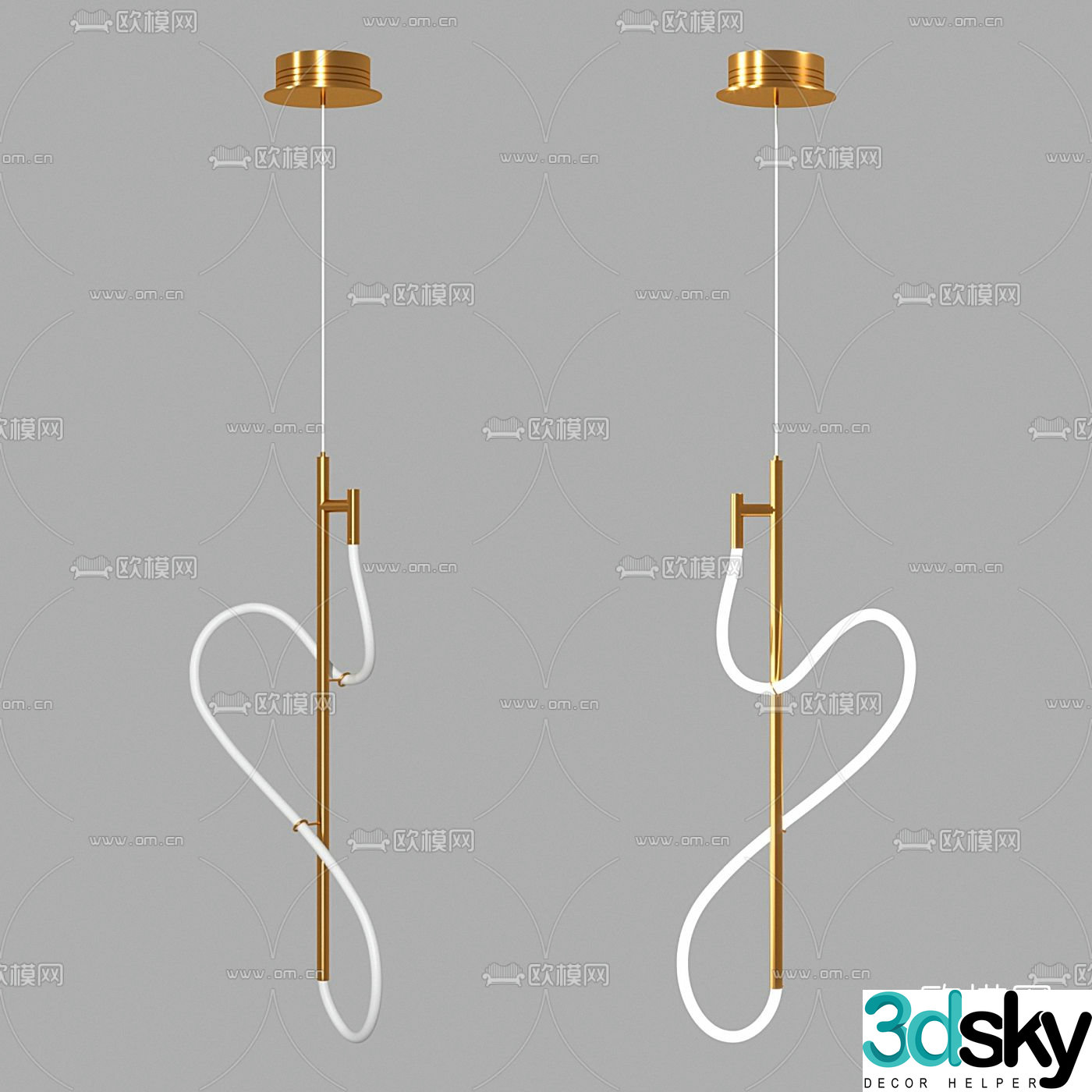 FLOS modern chandelier 3d model