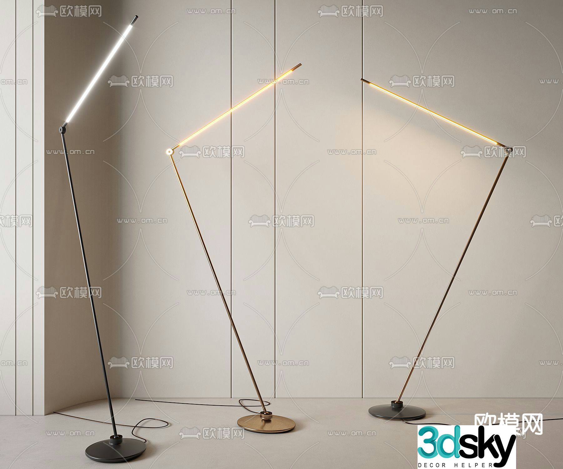 FLOS modern minimalist floor lamp 3d model
