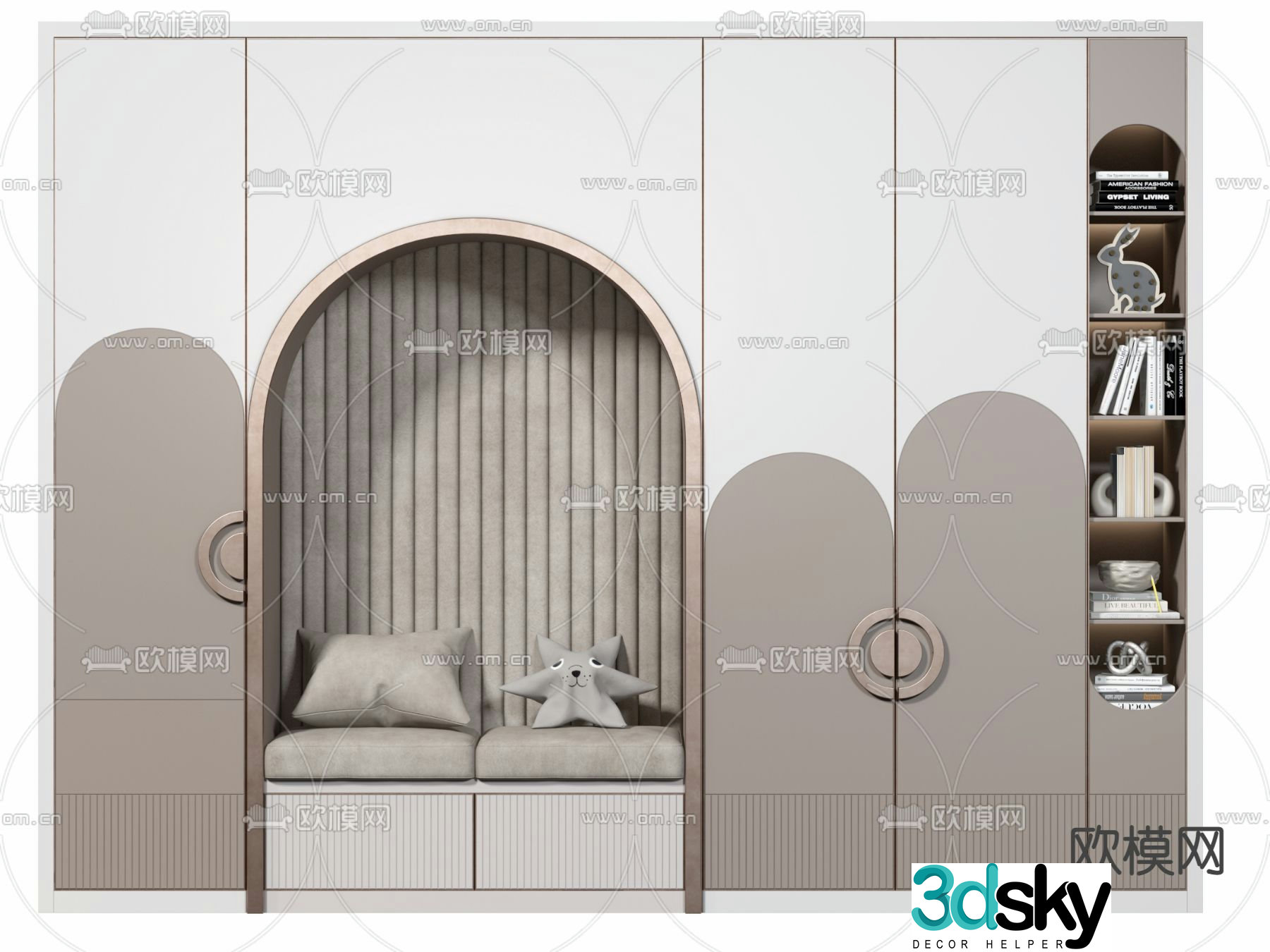 Modern children’s wardrobe locker 3d model