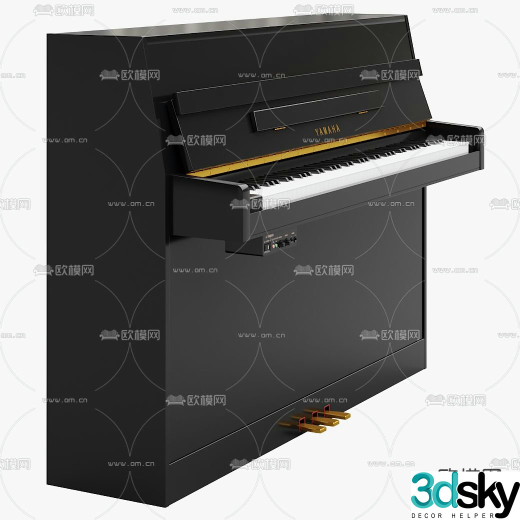 Yamaha electronic keyboard 3d model