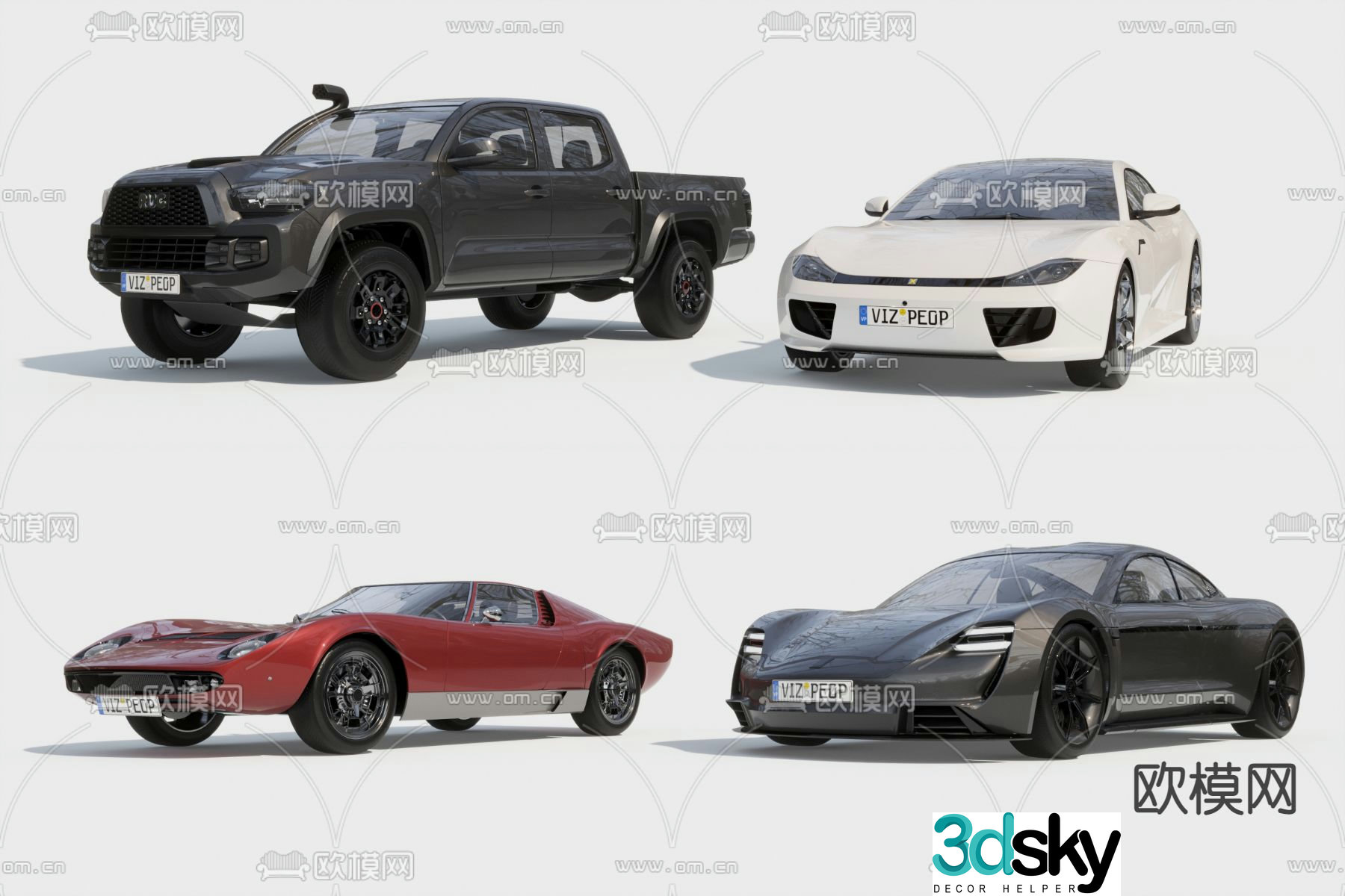 modern car luxury car sports car 3d model