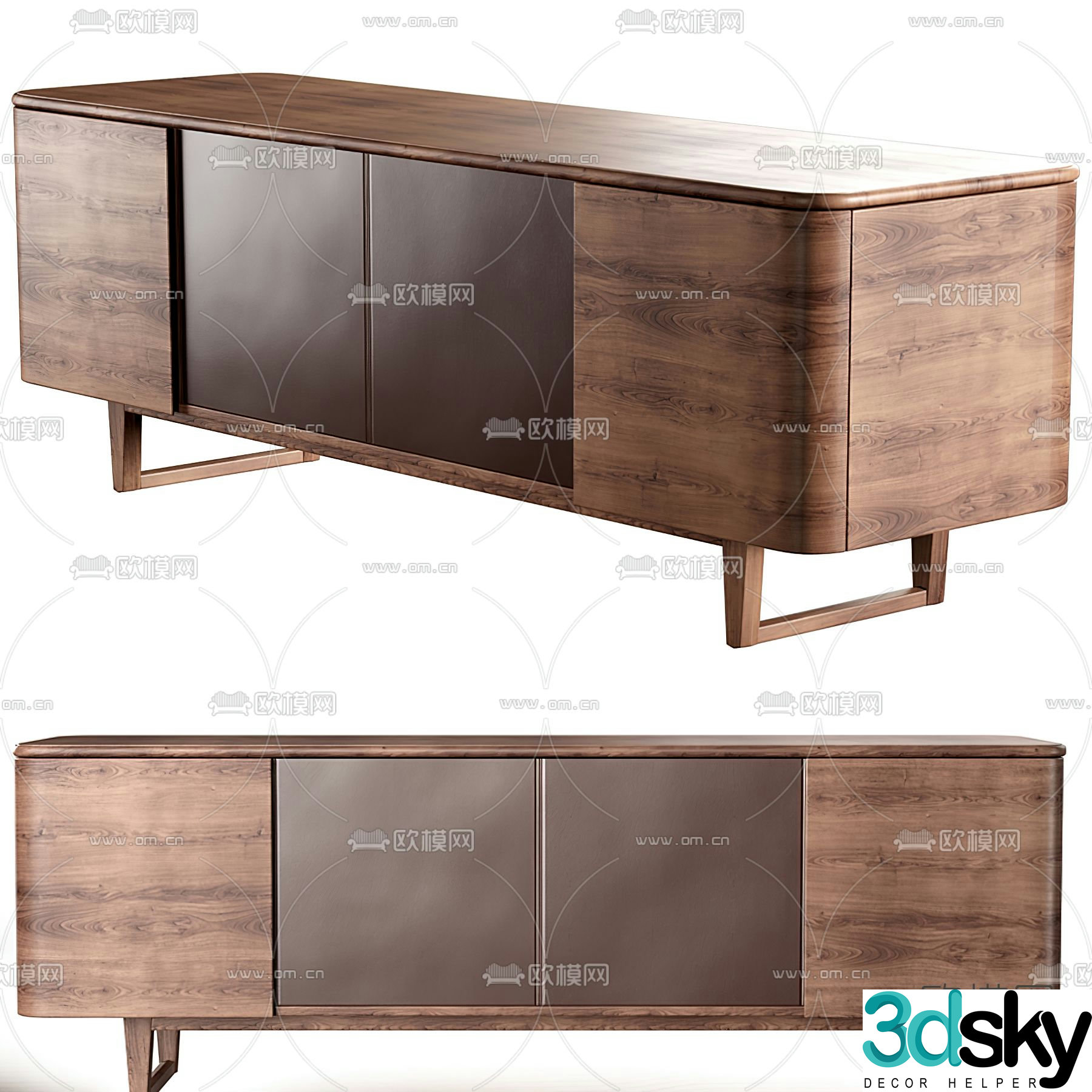 Giorgetti modern tv cabinet 3d model
