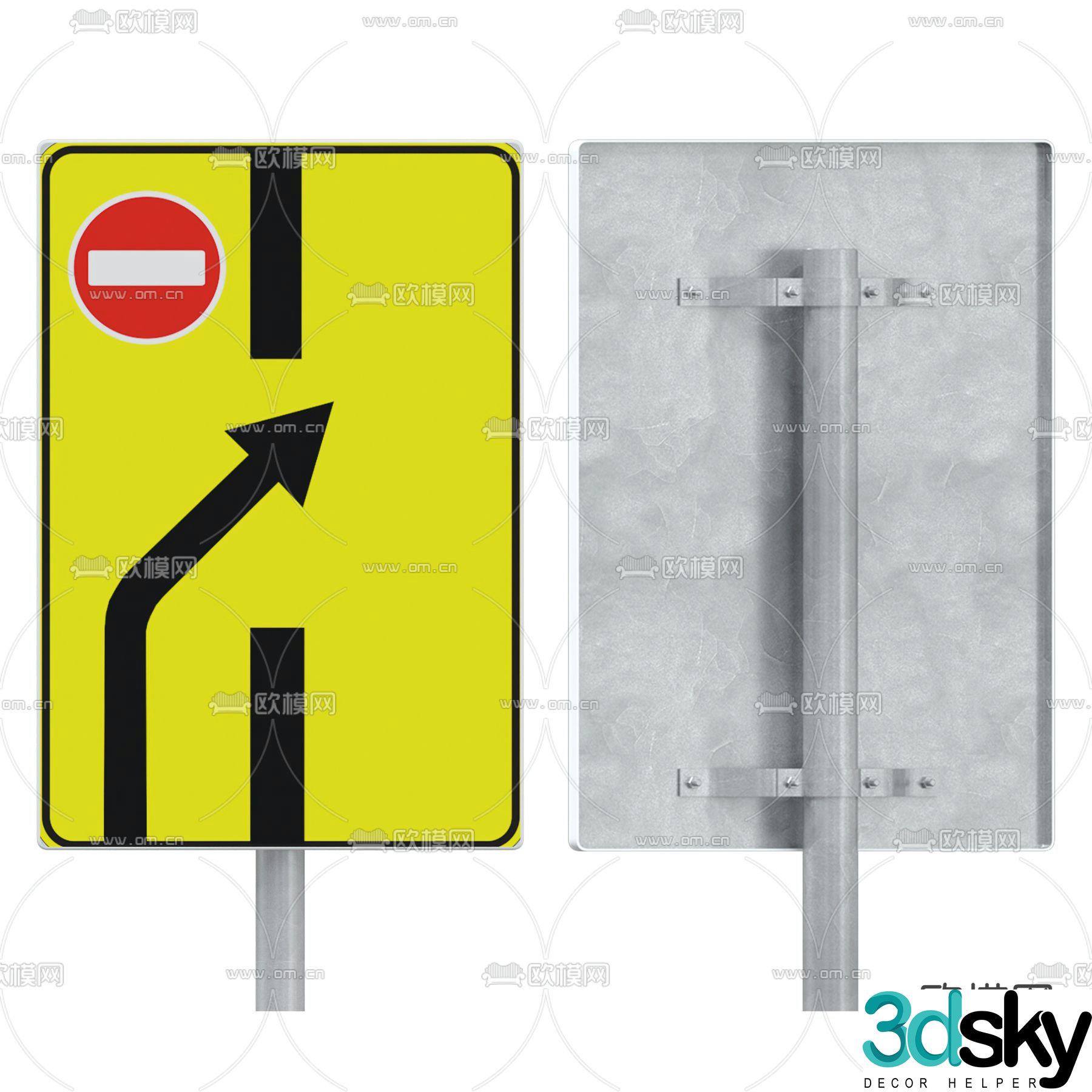 Modern signage 3d model