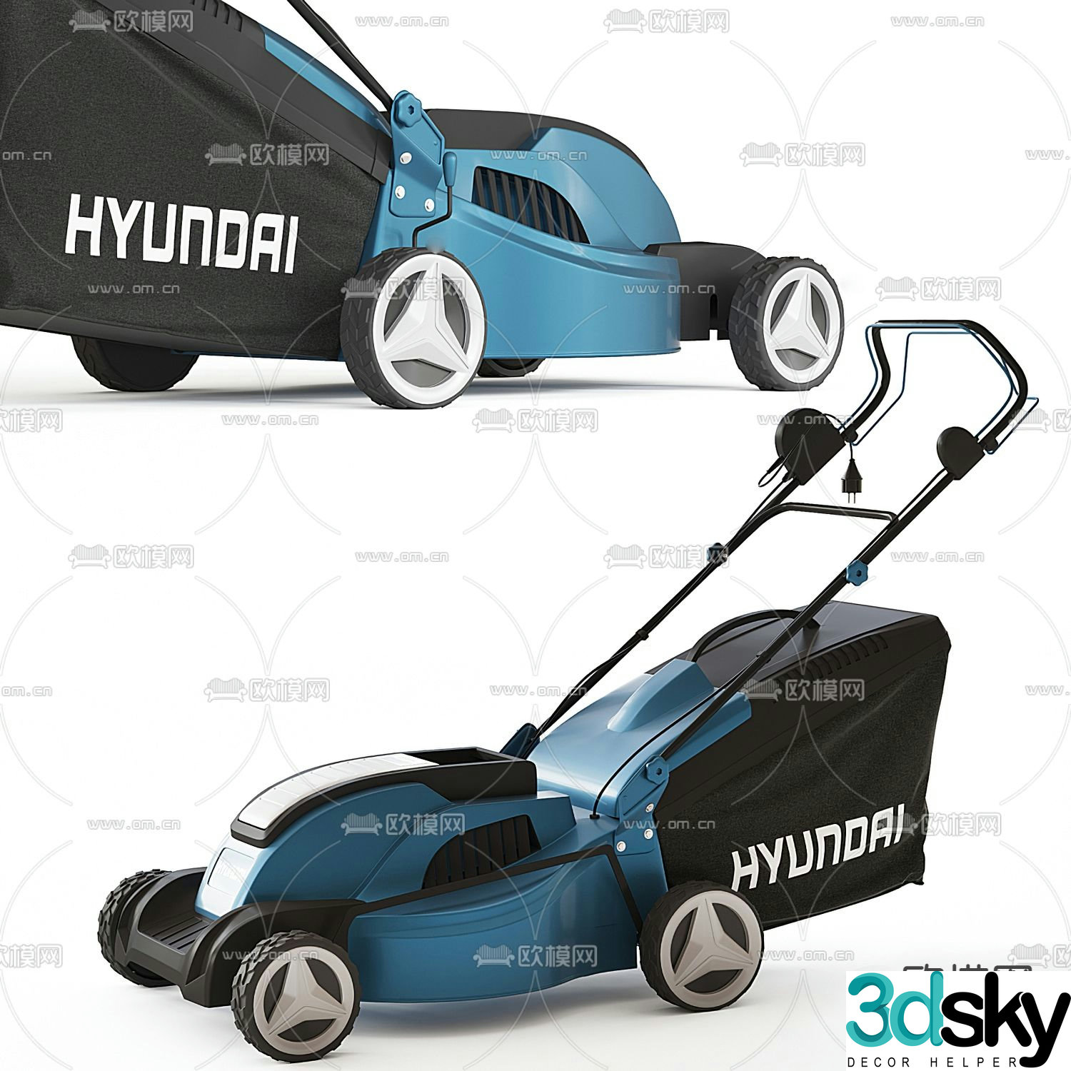 lawn mower 3d model