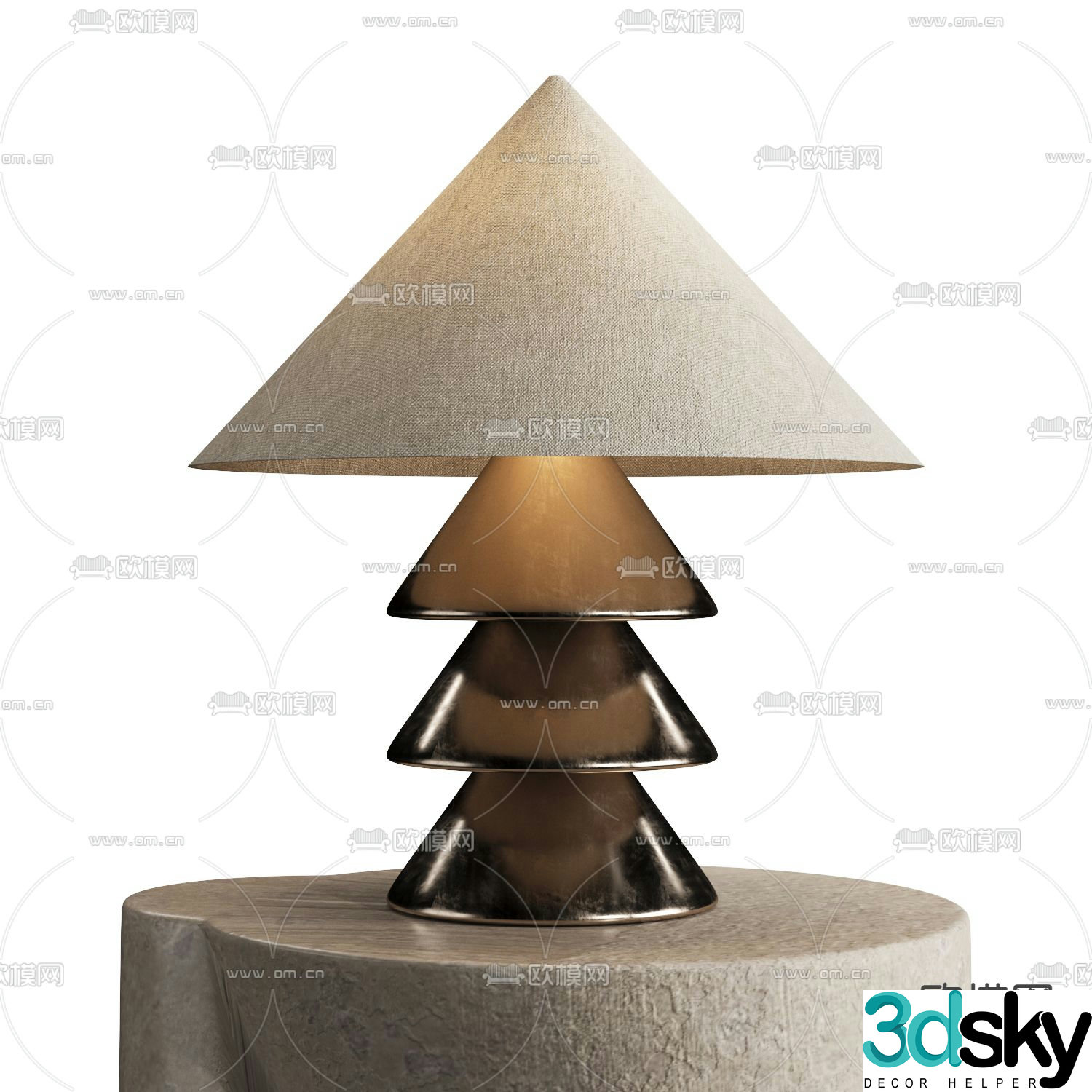 FLOS tapered table lamp 3d model
