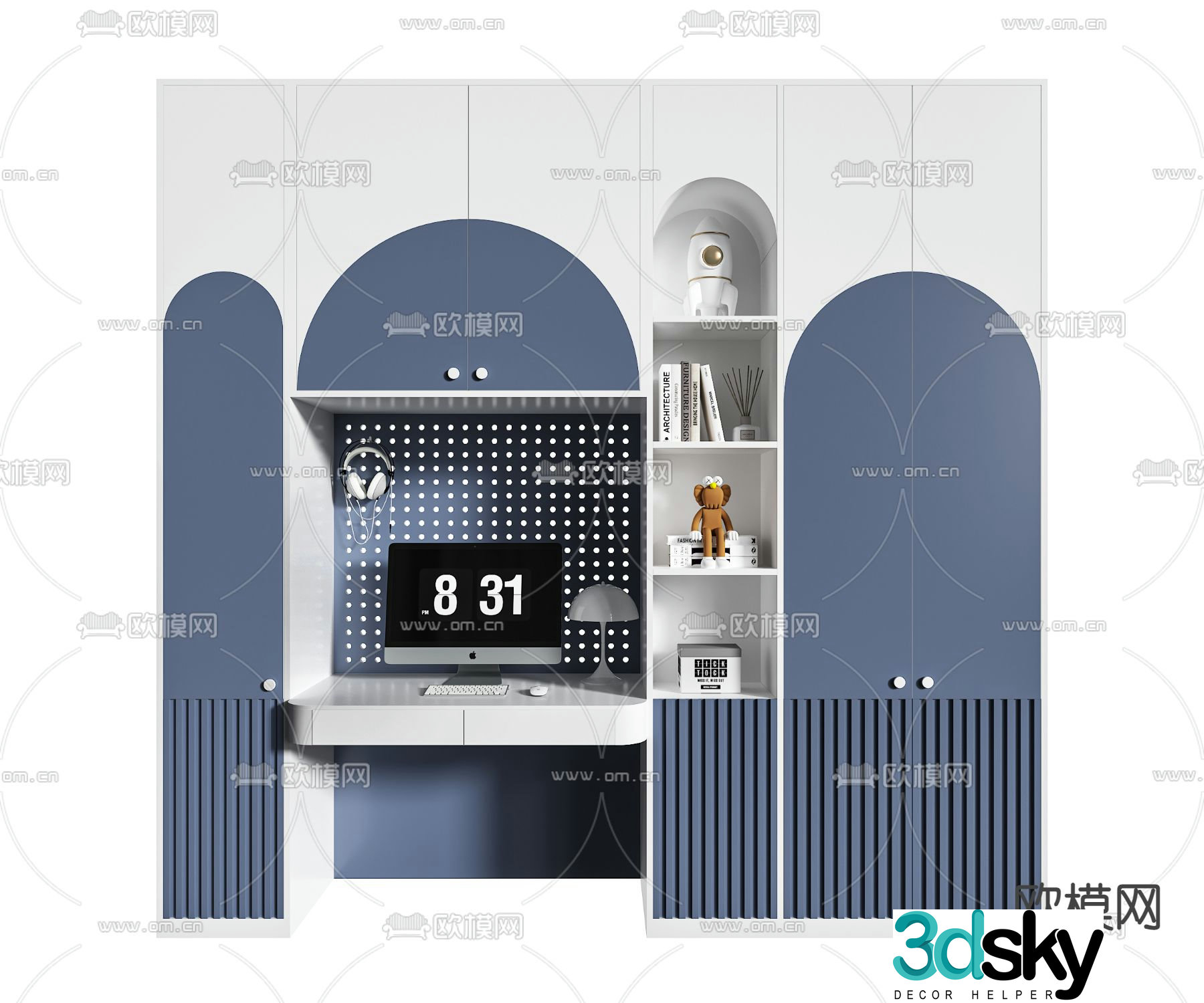 Children’s wardrobe children’s desk 3d model