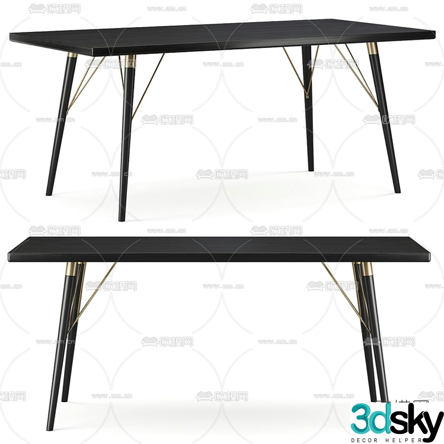 B&B Italia dining table 3d model