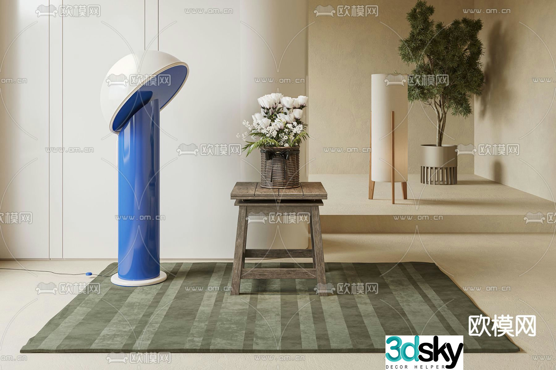 FLOS column floor lamp 3d model