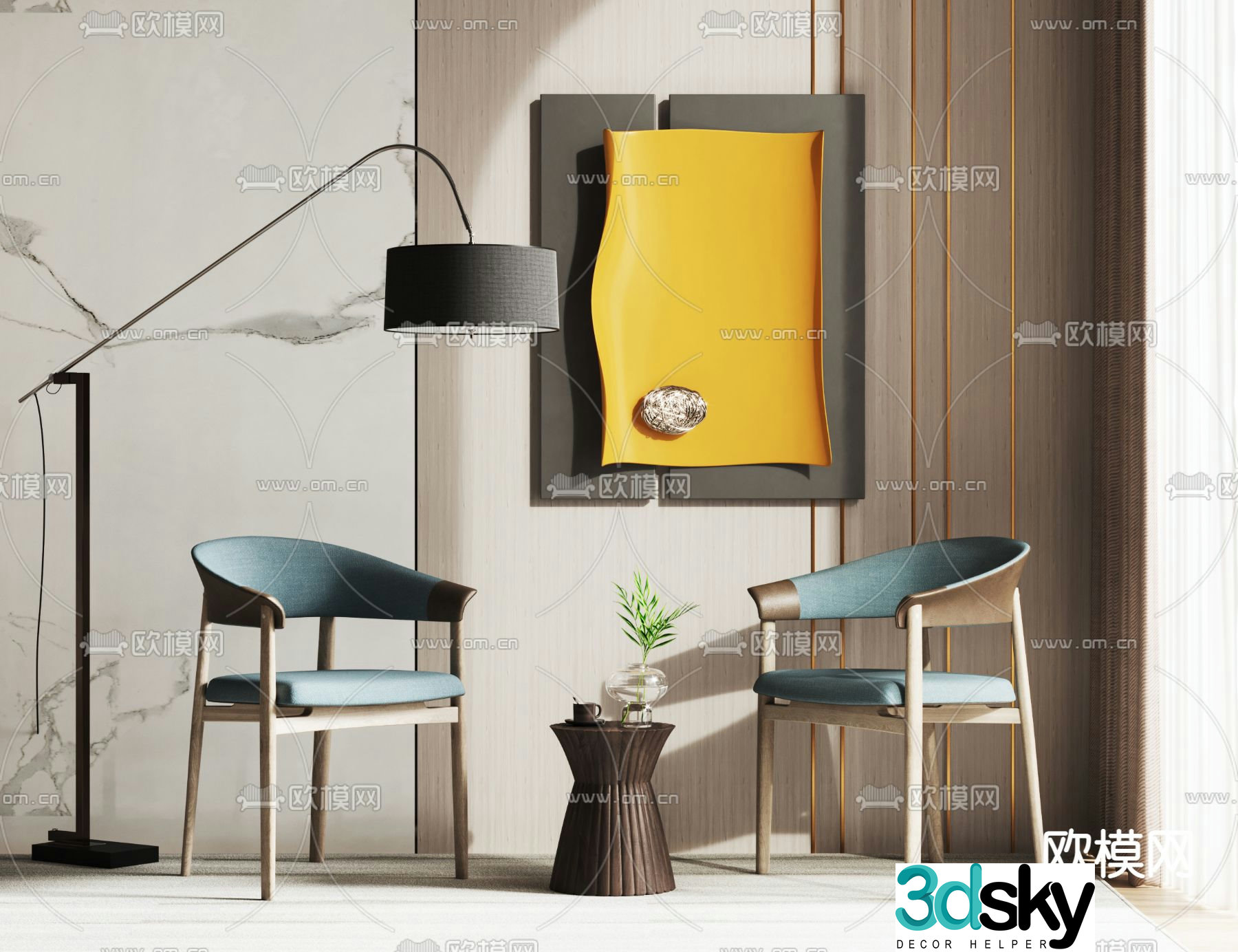 Giorgetti lounge chair 3d model