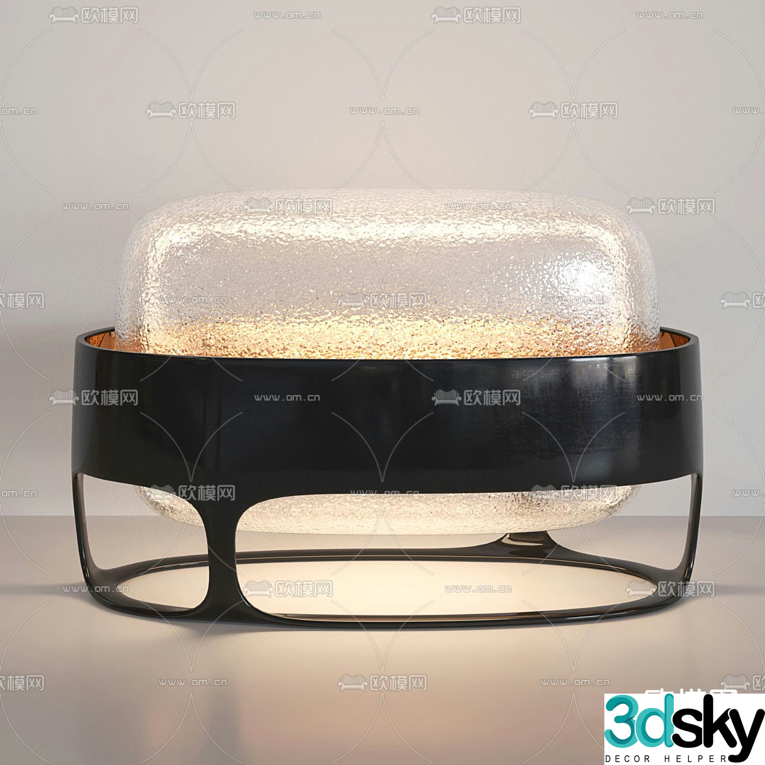 Flos glass table lamp 3d model