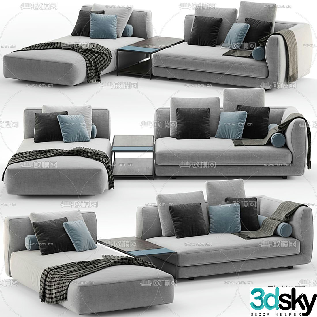 FLEXFORM corner sofa 3d model