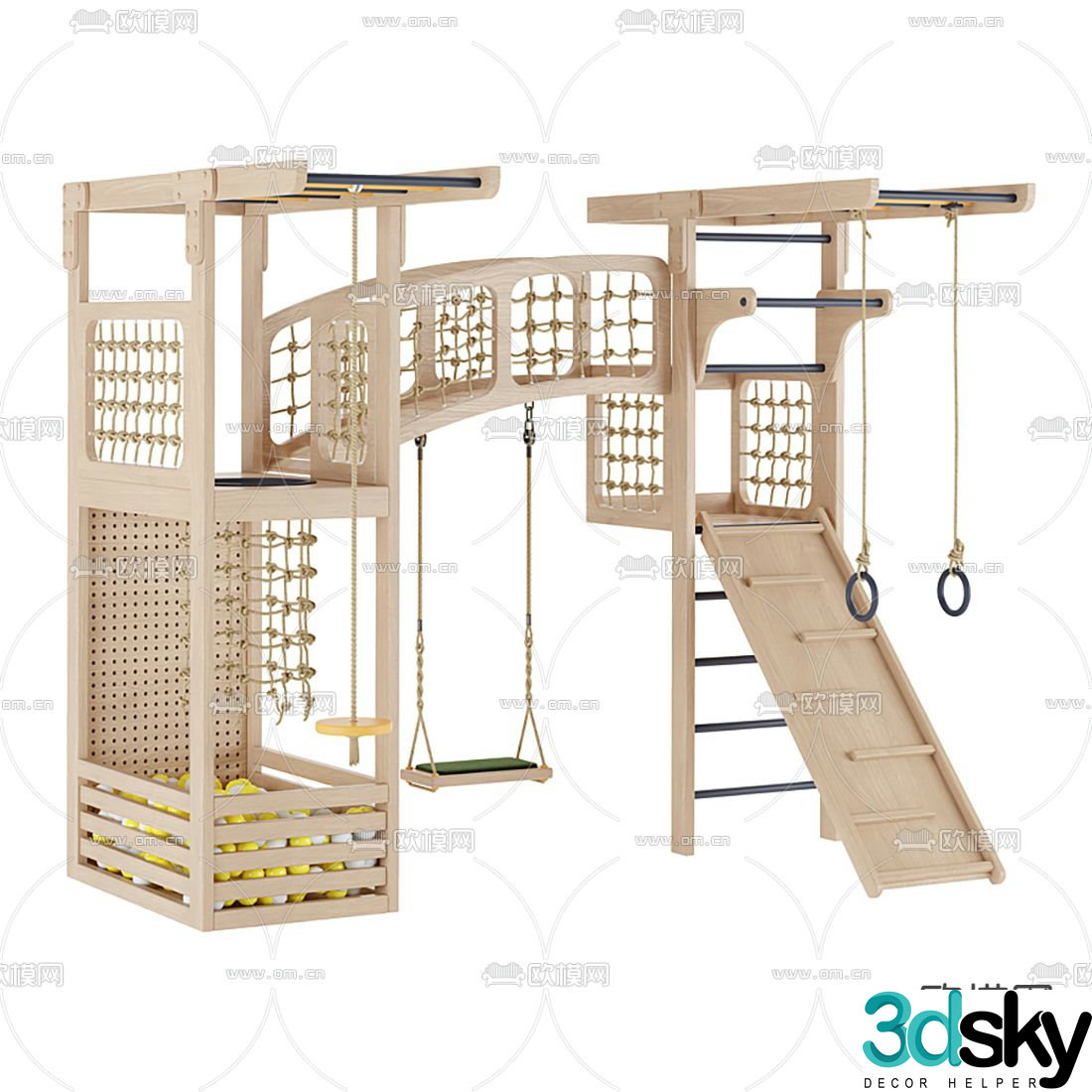 Children's play facilities slide 3D model