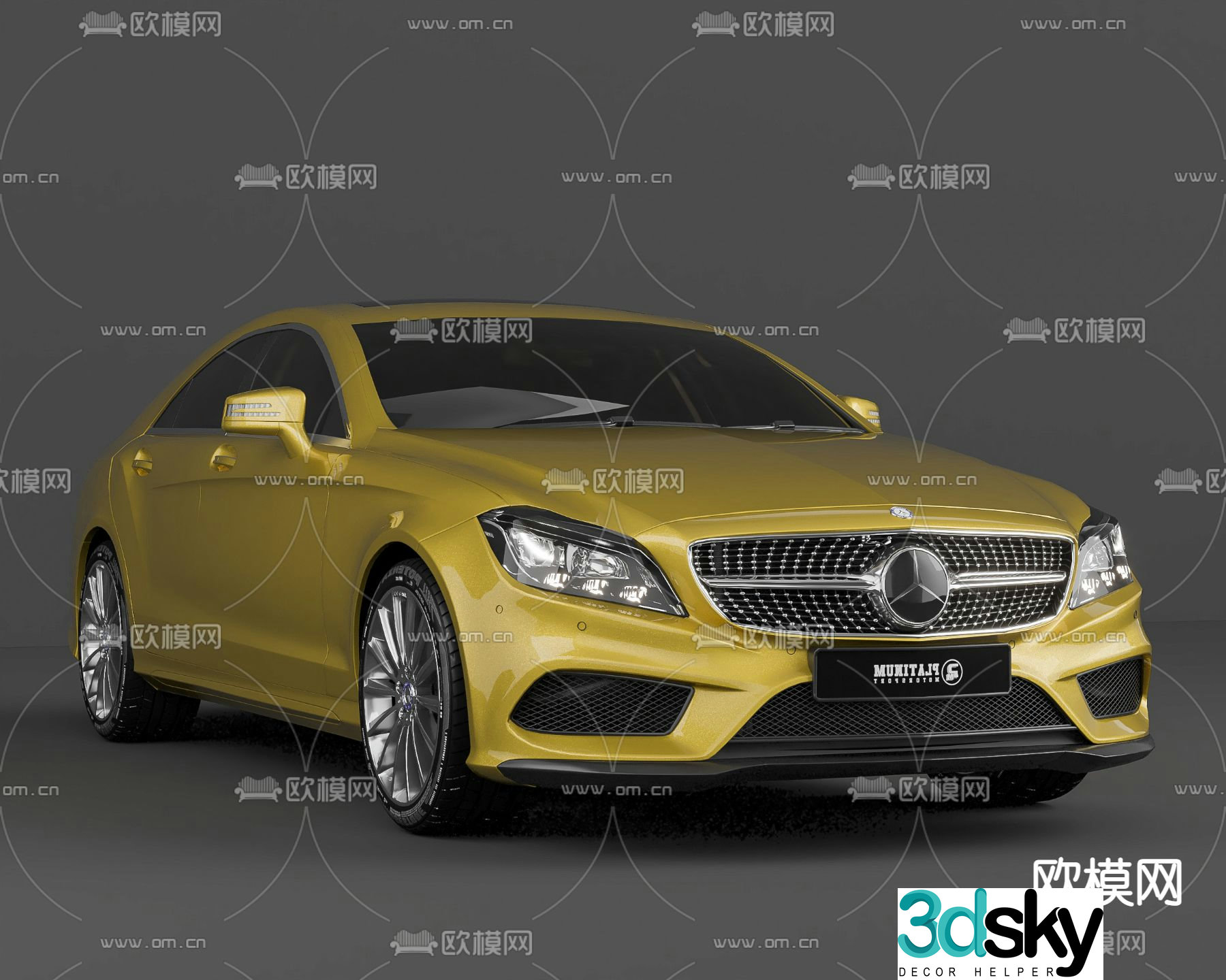 modern mercedes car sports car sedan 3d model