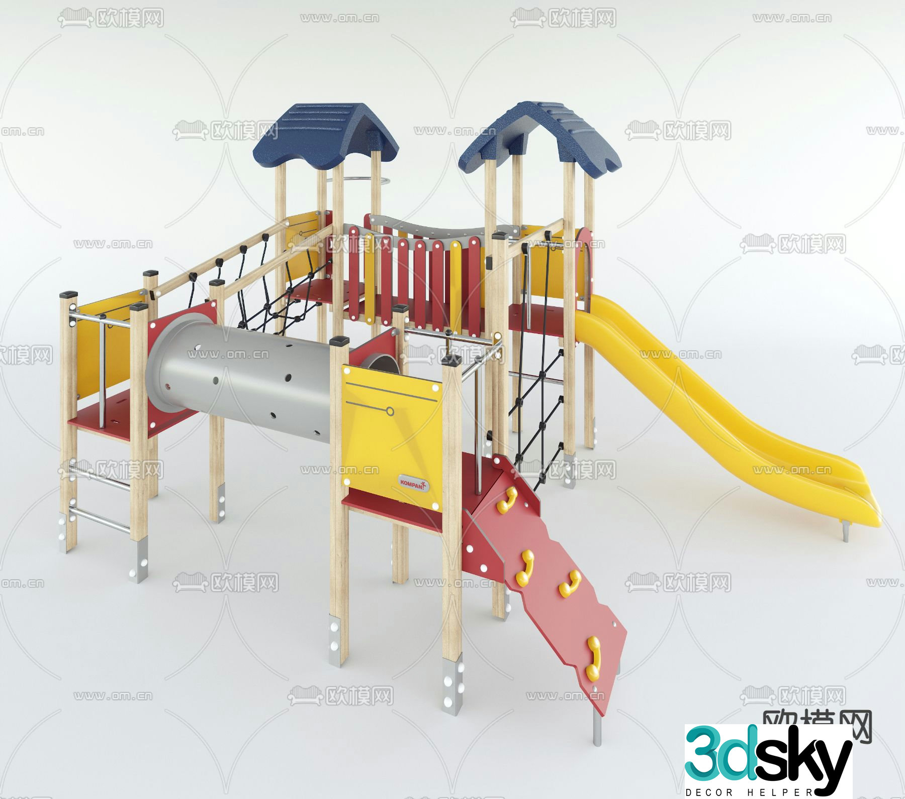 Children's slide amusement equipment 3d model