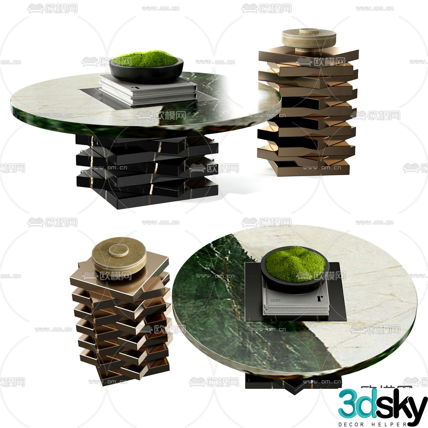Cattelan Italia marble coffee table 3d model