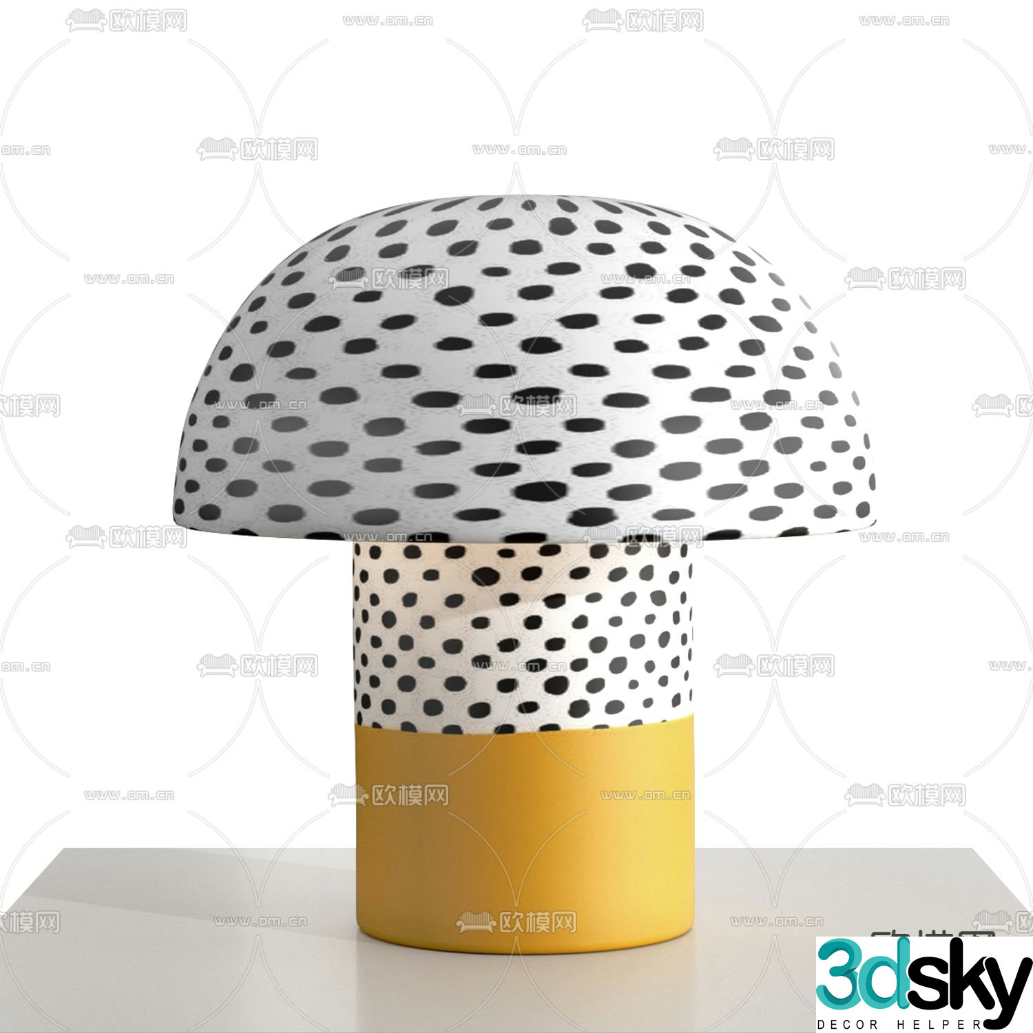 flos mushroom lamp desk lamp 3d model