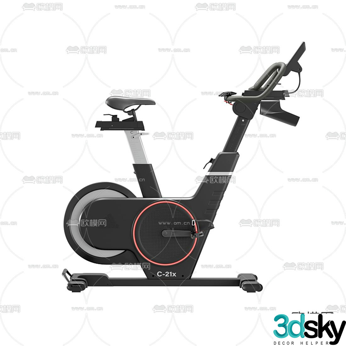 Modern spinning bike 3d model